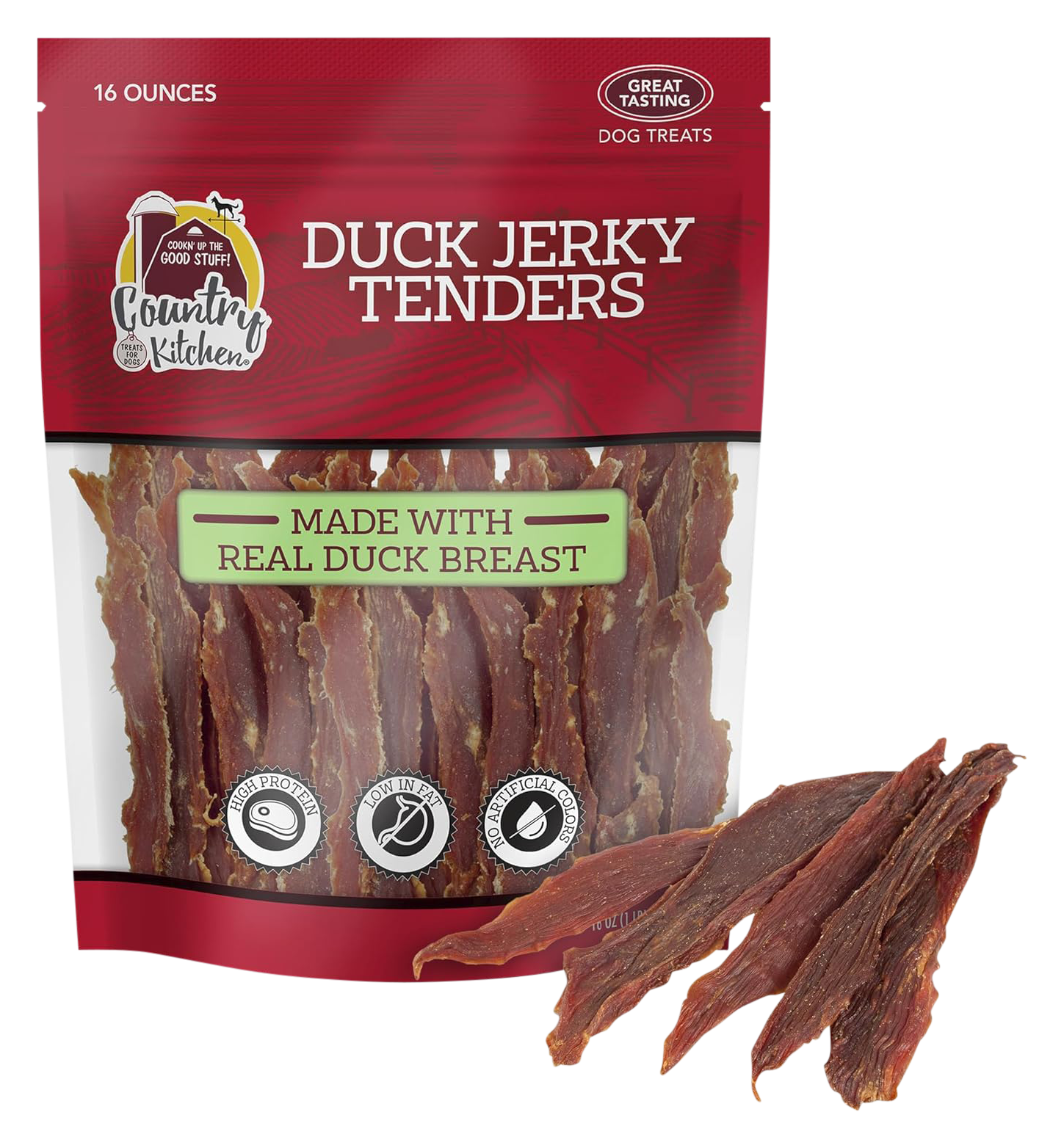 Image of Country Kitchen Duck Jerky Tenders Dog Treats