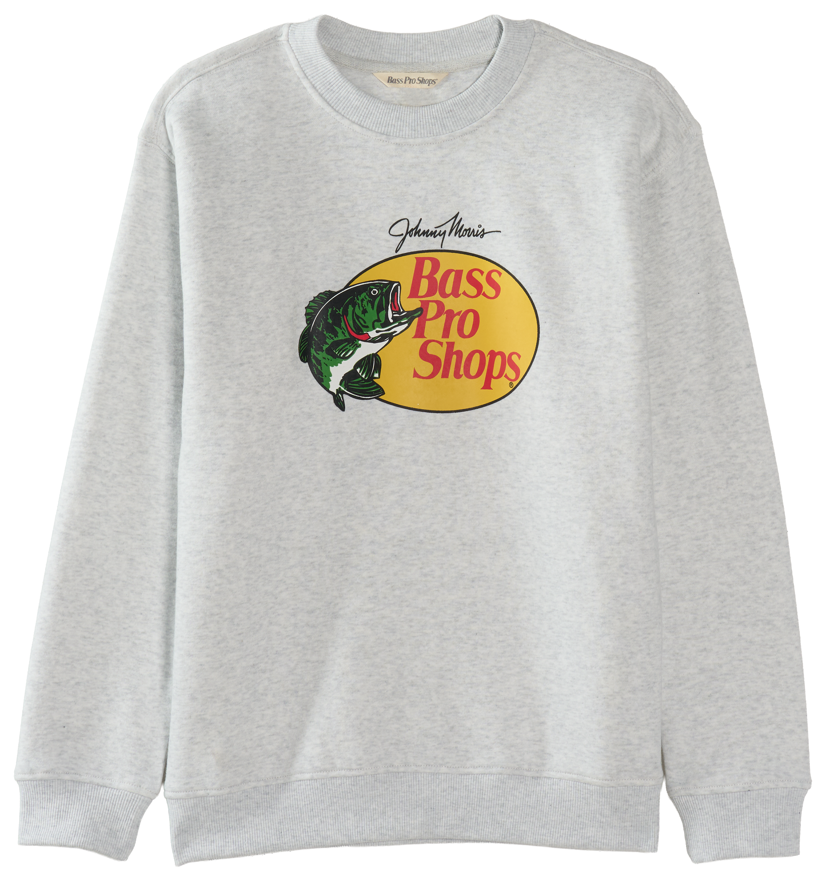 Image of Bass Pro Shops Classic Logo Crew Sweatshirt for Kids - Heather Gray