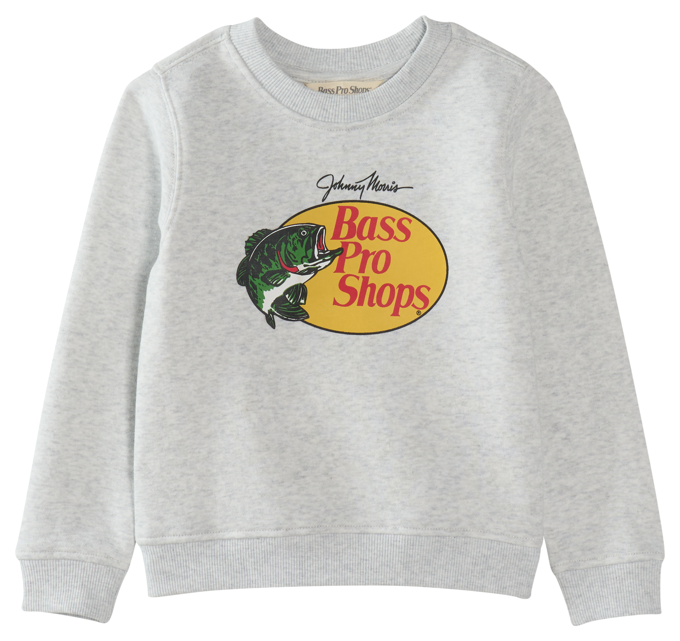 Image of Bass Pro Shops Classic Logo Crew Sweatshirt for Toddlers - Heather Gray