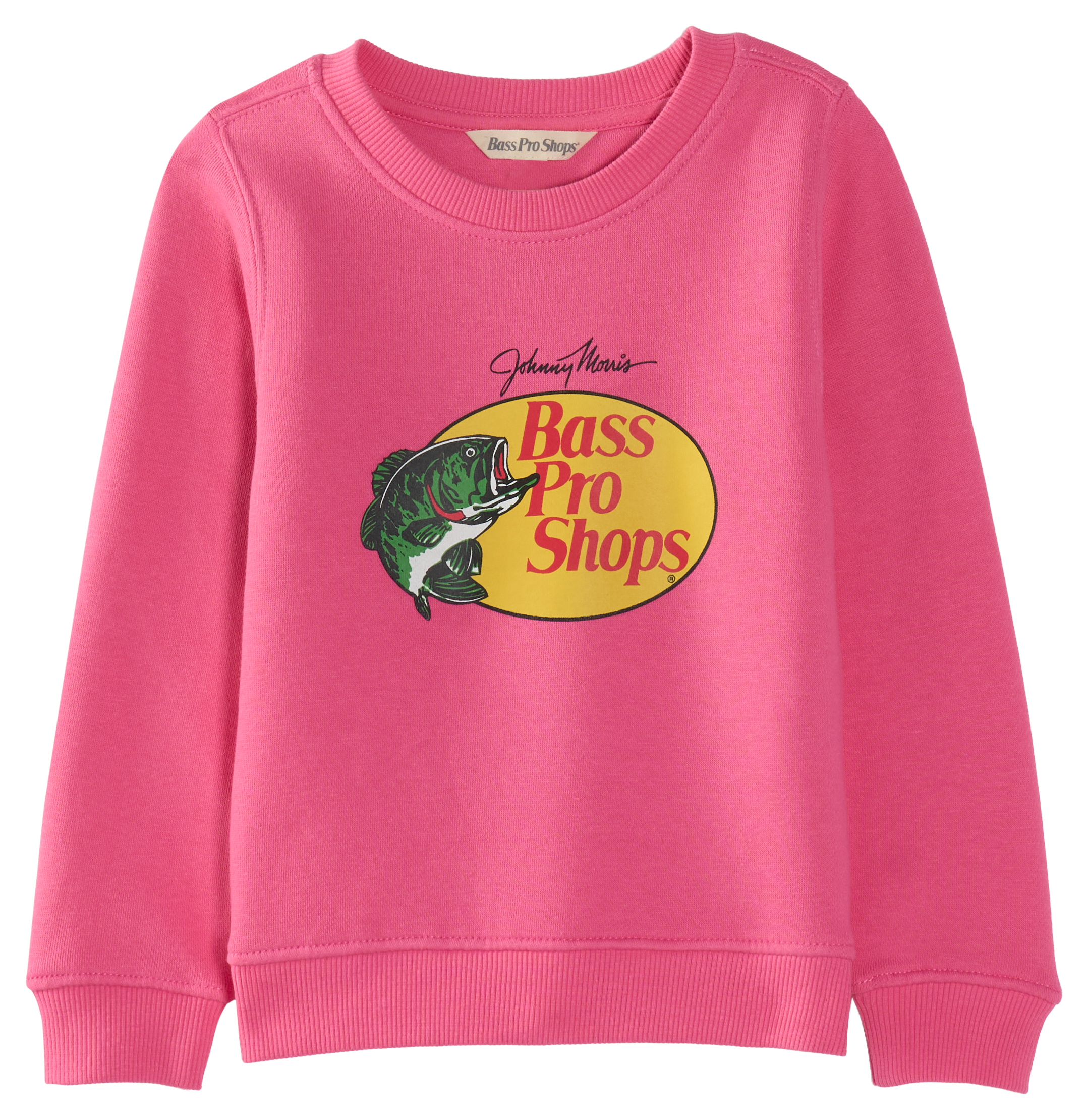 Image of Bass Pro Shops Classic Logo Crew Sweatshirt for Toddlers - Pink