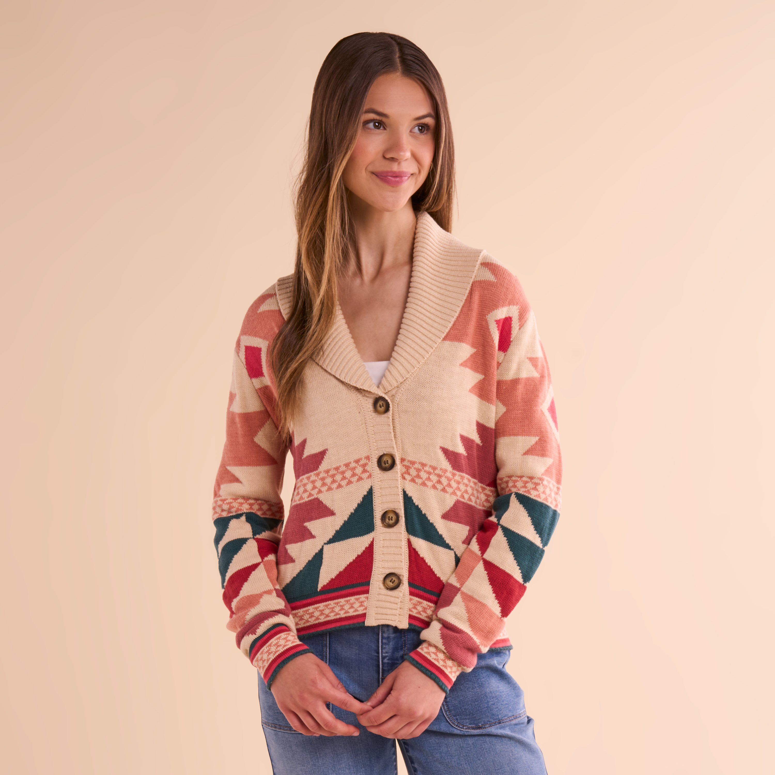 Image of Natural Reflections Aztec Cardigan