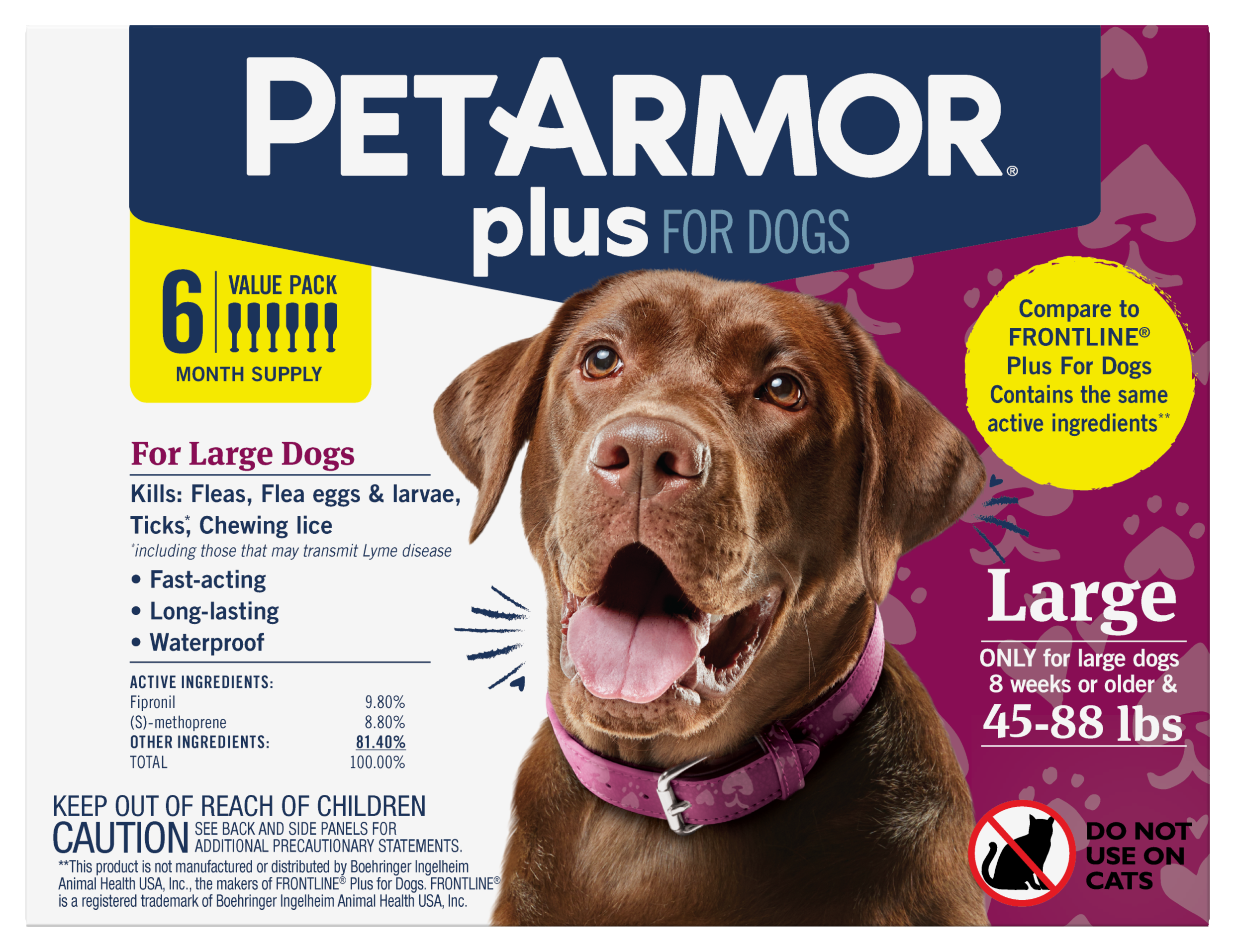 PetArmor Plus PetArmour Plus Dog Flea and Tick Topical Treatment - 45-88 lbs. - $42.99 at Bass Pro Shops