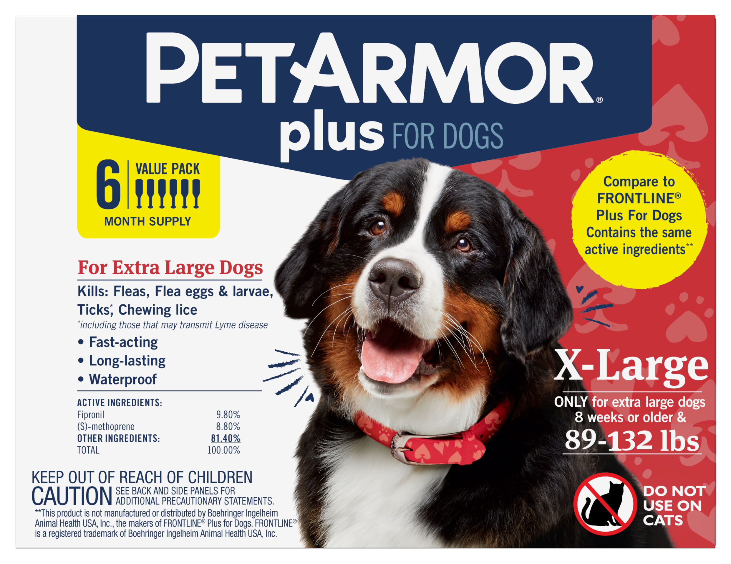 PetArmor Plus PetArmour Plus Dog Flea and Tick Topical Treatment - 89-132 lbs. - $42.99 at Bass Pro Shops