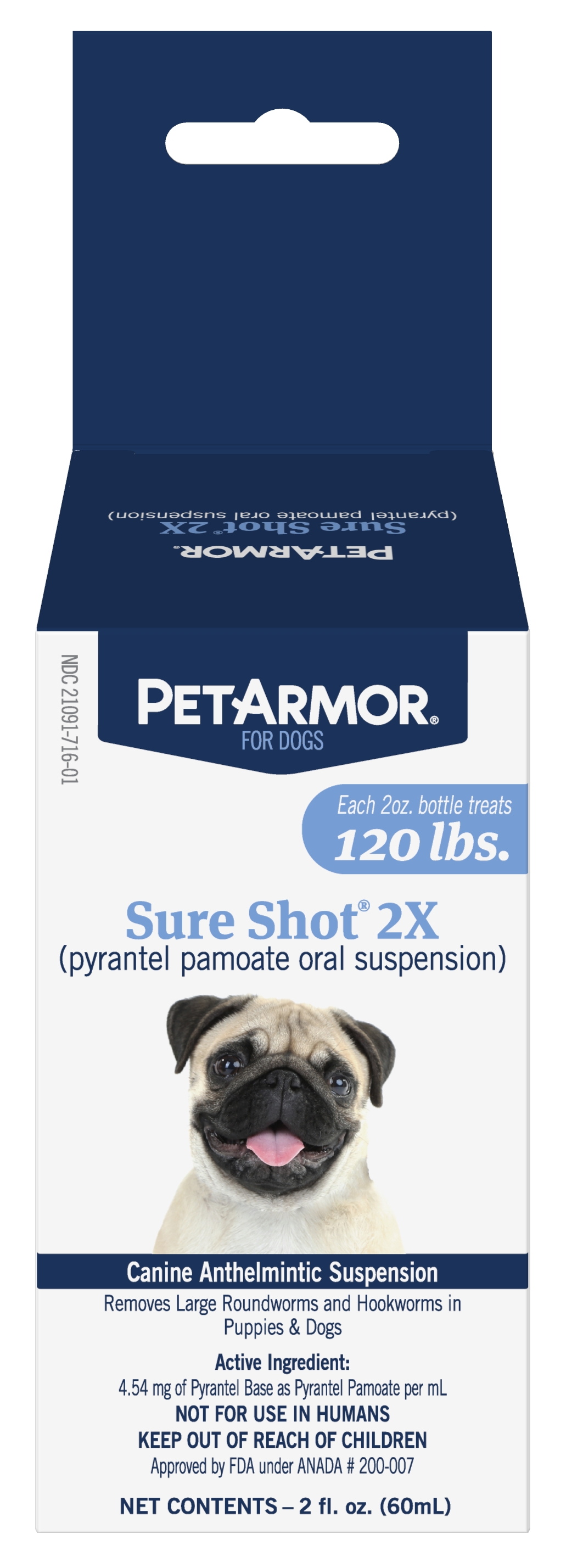 PetArmor Sure Shot 2X De-Wormer for Dogs