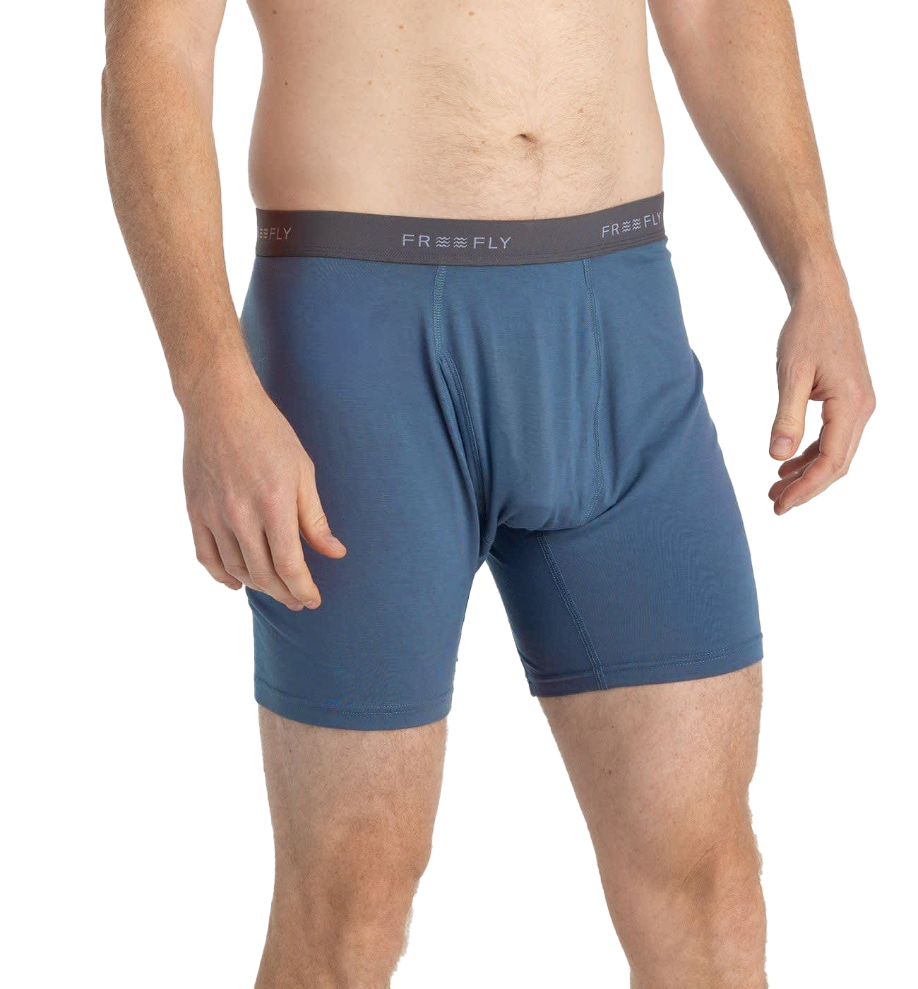 Image of Free Fly Bamboo Motion Boxer Briefs - Slate Blue