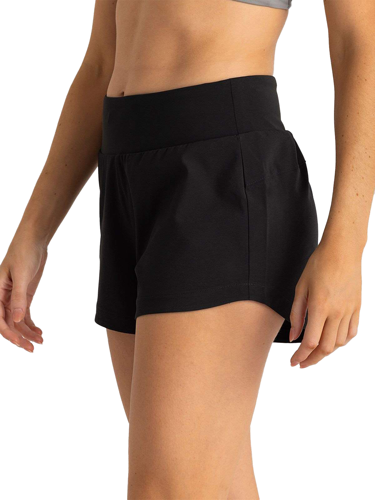Image of Free Fly Bamboo-Lined Active Breeze Shorts - Black