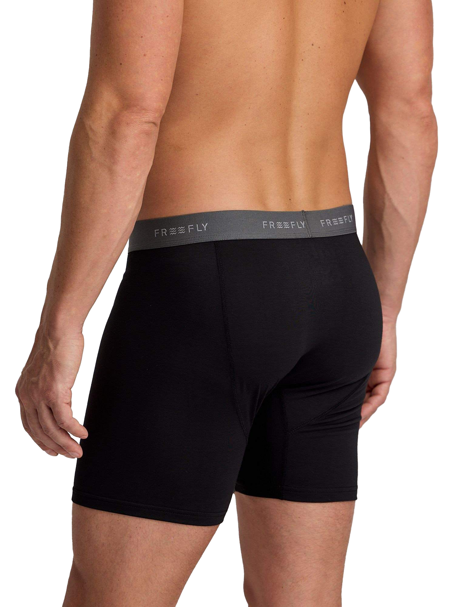 Image of Free Fly Bamboo Motion Boxer Briefs - Black - L