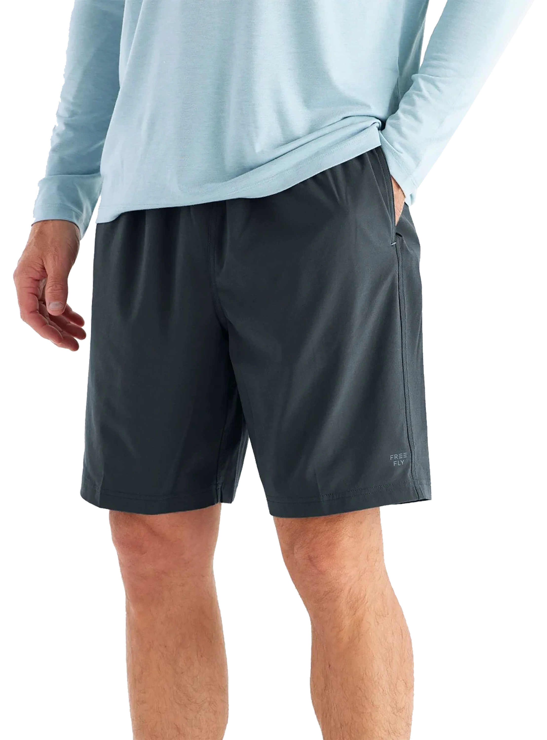 Image of "Free Fly Breeze 8"" Shorts - Storm Cloud - L"