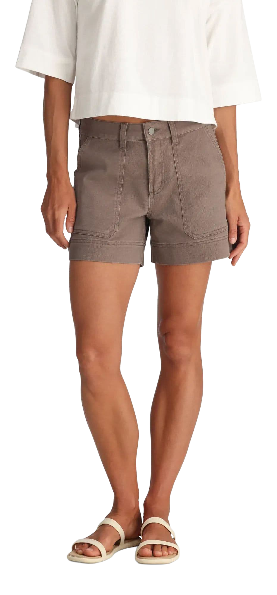 Image of Free Fly Folly Twill Shorts - Fossil