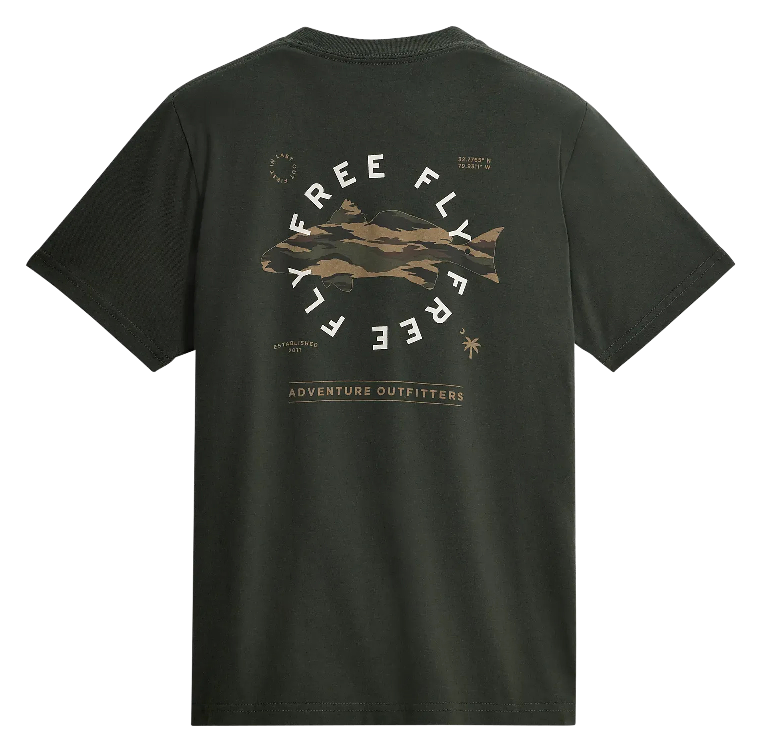 Image of Free Fly Target Species Short-Sleeve T-Shirt for Kids - Dark Forest