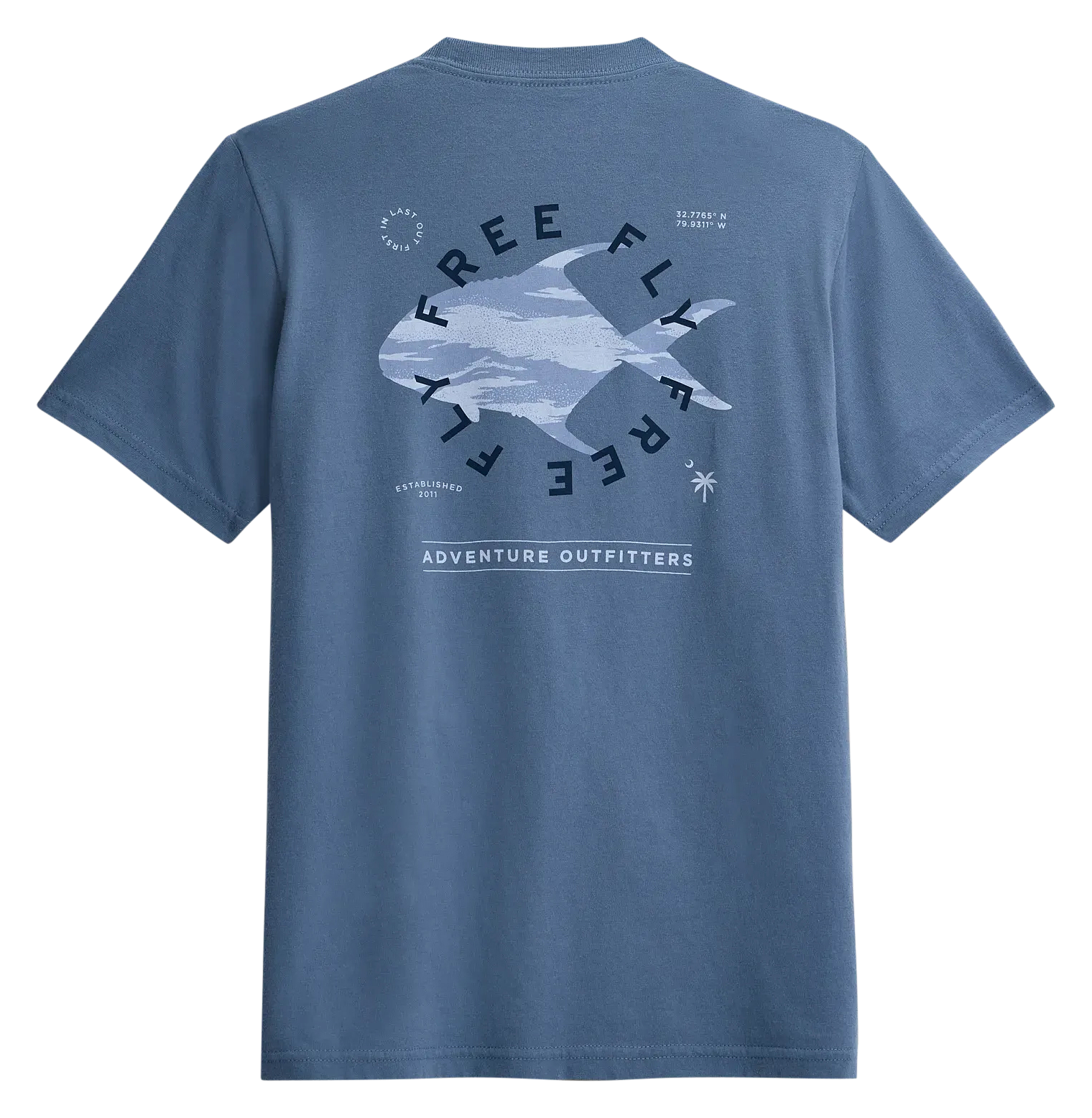 Image of Free Fly Target Species Short-Sleeve T-Shirt for Kids - Pacific Blue