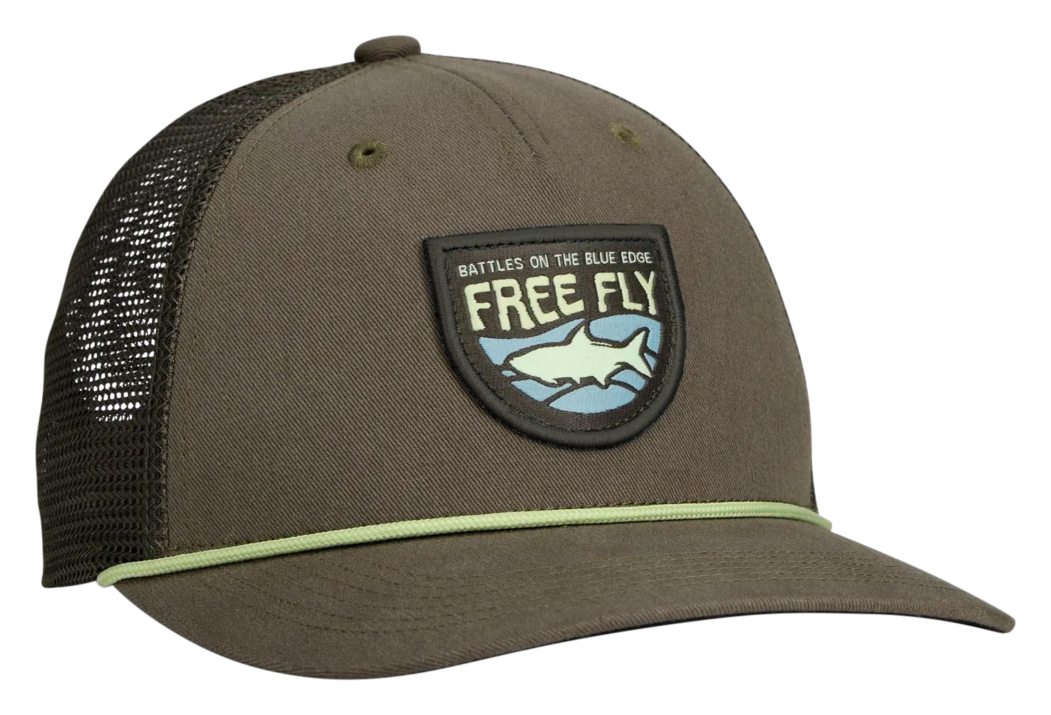 Image of Free Fly Blue Edge Snapback Trucker Cap for Kids - Fatigue