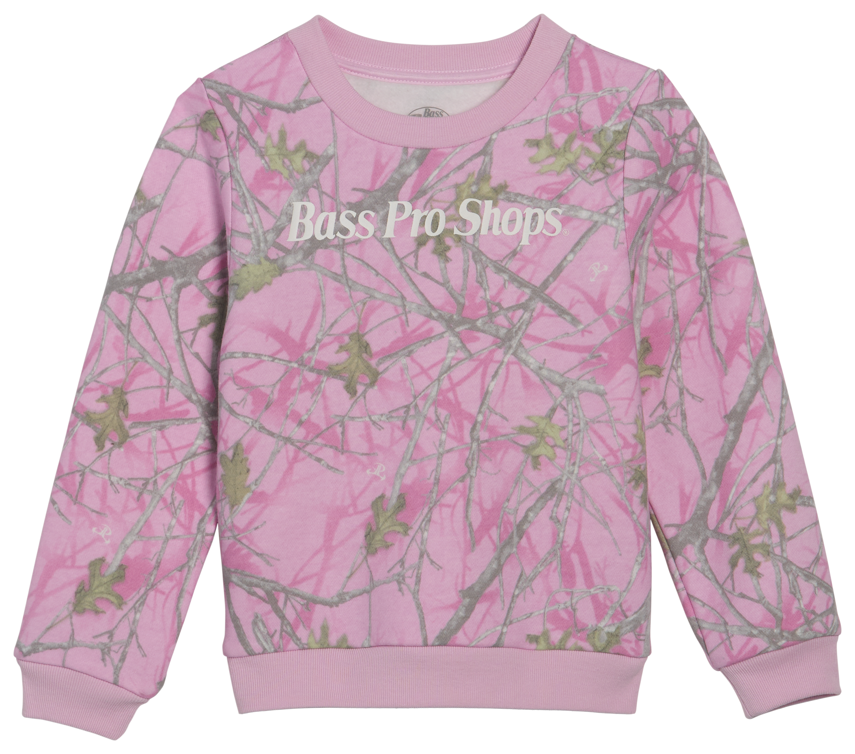 Image of Bass Pro Shops Fleece Crew Neck Sweatshirt for Toddlers - TrueTimber Conceal Pink