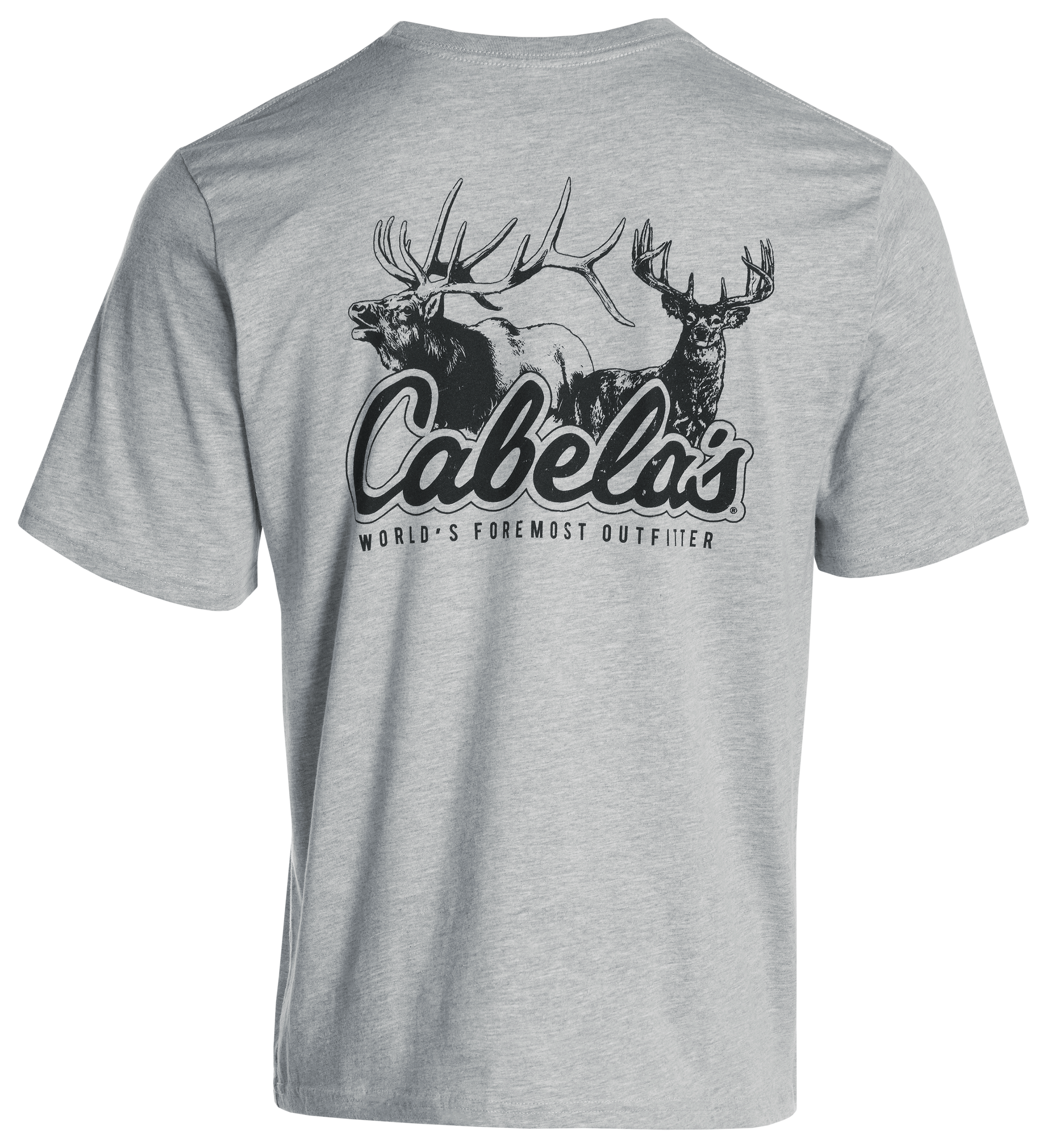 Image of Cabela's Buck and Elk Short-Sleeve T-Shirt - Heather Gray