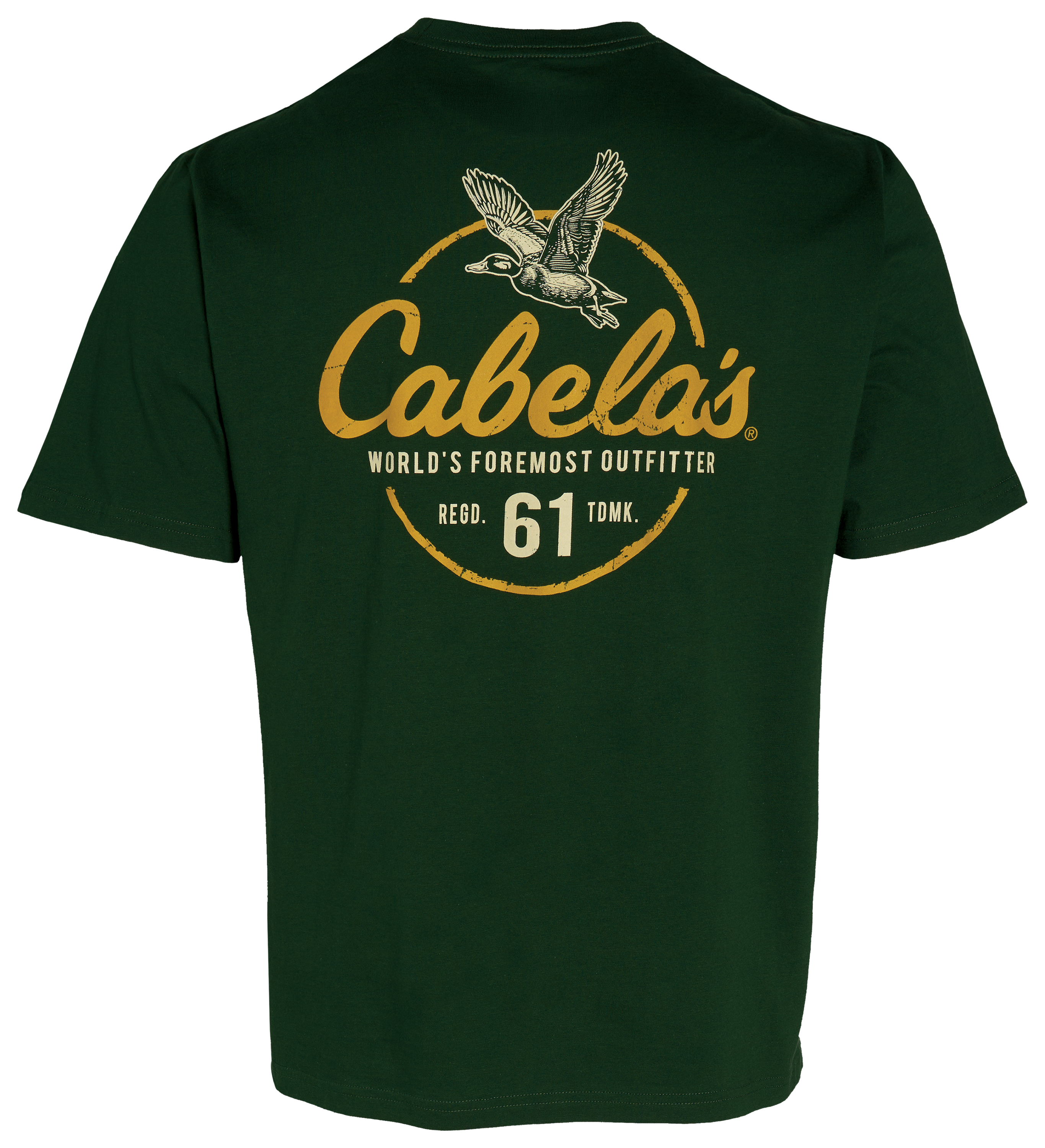 Image of Cabela's Duck Flight Logo Short-Sleeve T-Shirt - Hunter Green