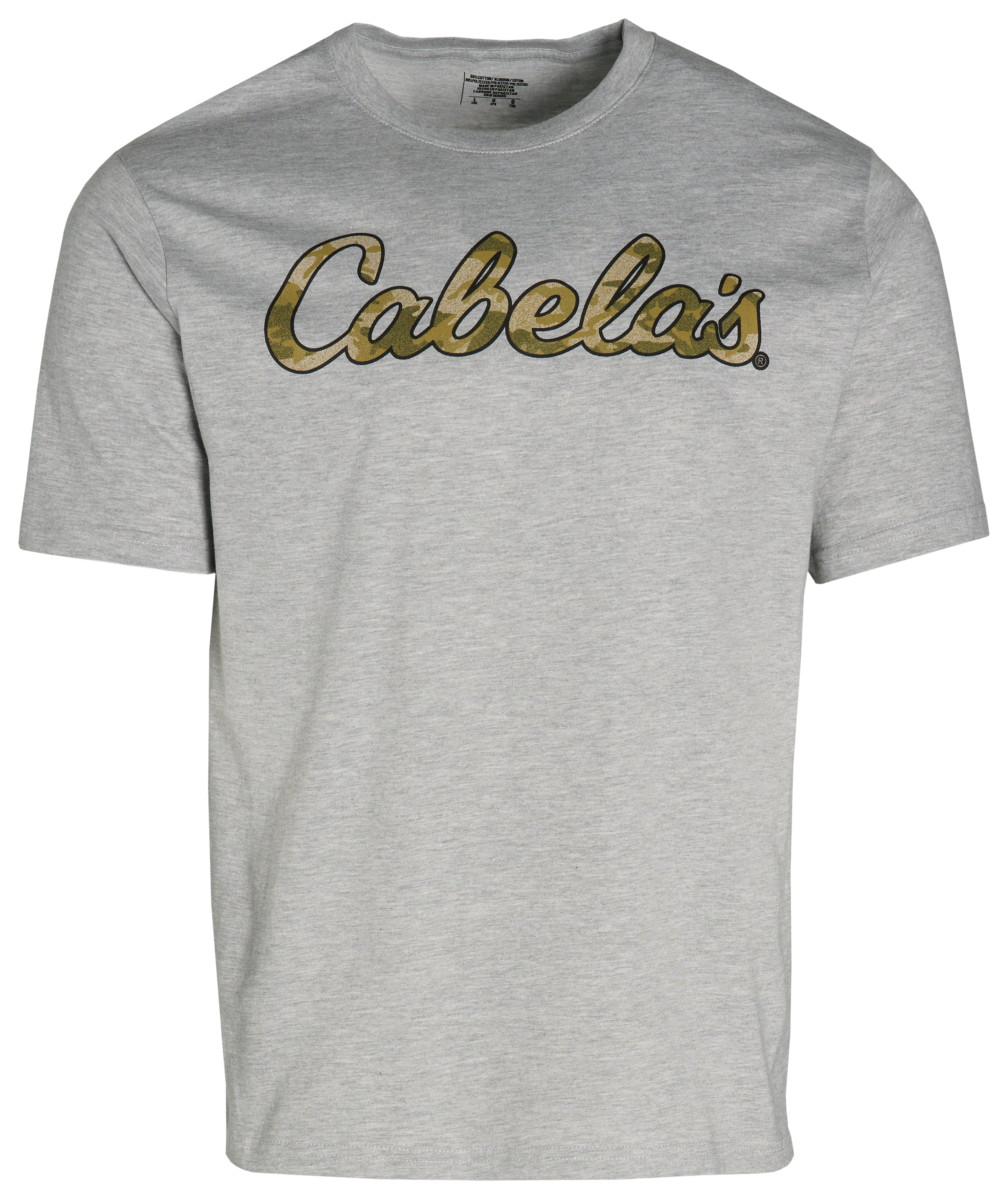 Cabela's Cabela's Camo Logo Short-Sleeve T-Shirt - Heather Gray - $19.99 at Bass Pro Shops