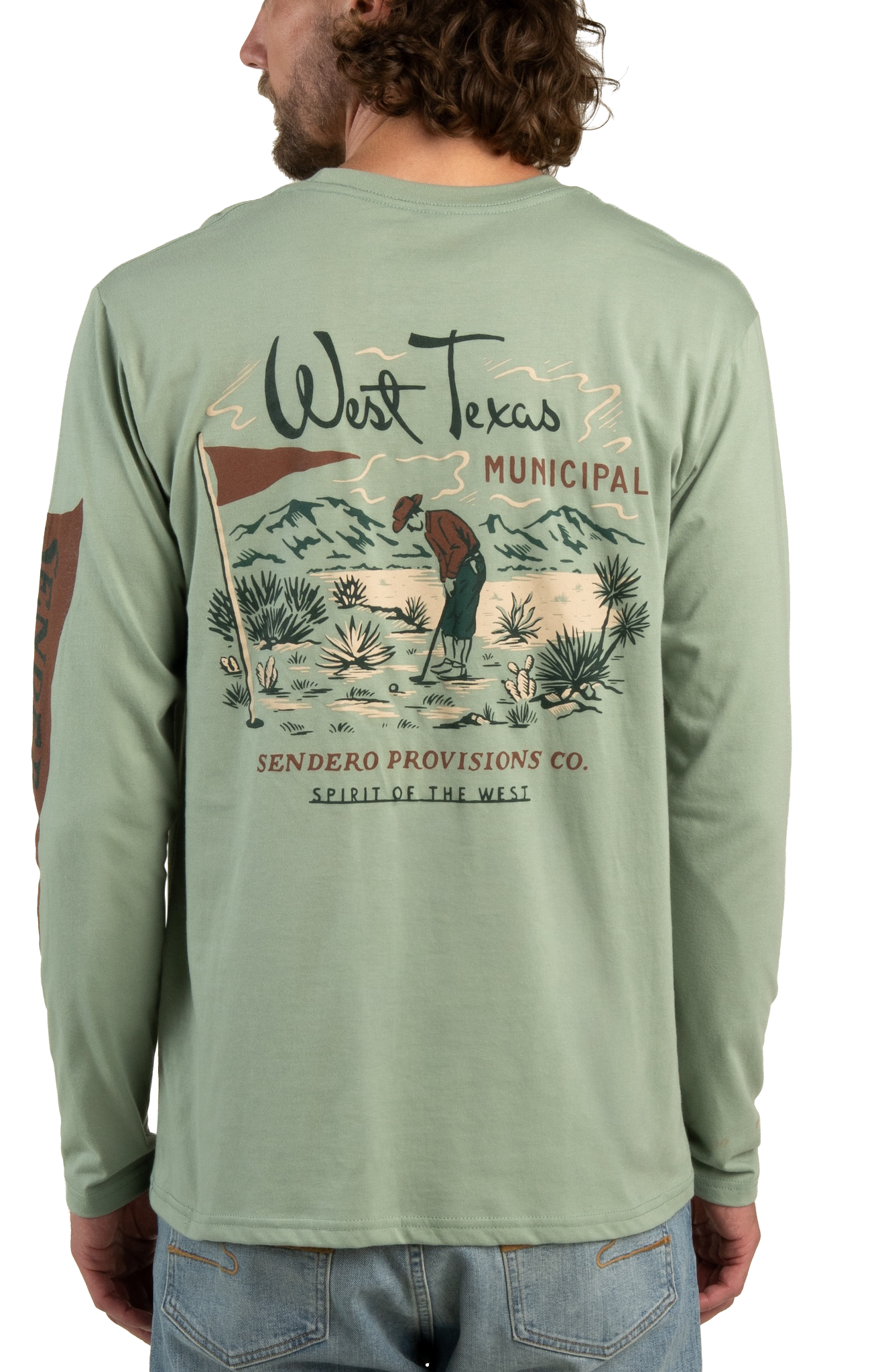 Sendero West Texas Municipal Long-Sleeve T-Shirt - Laguna