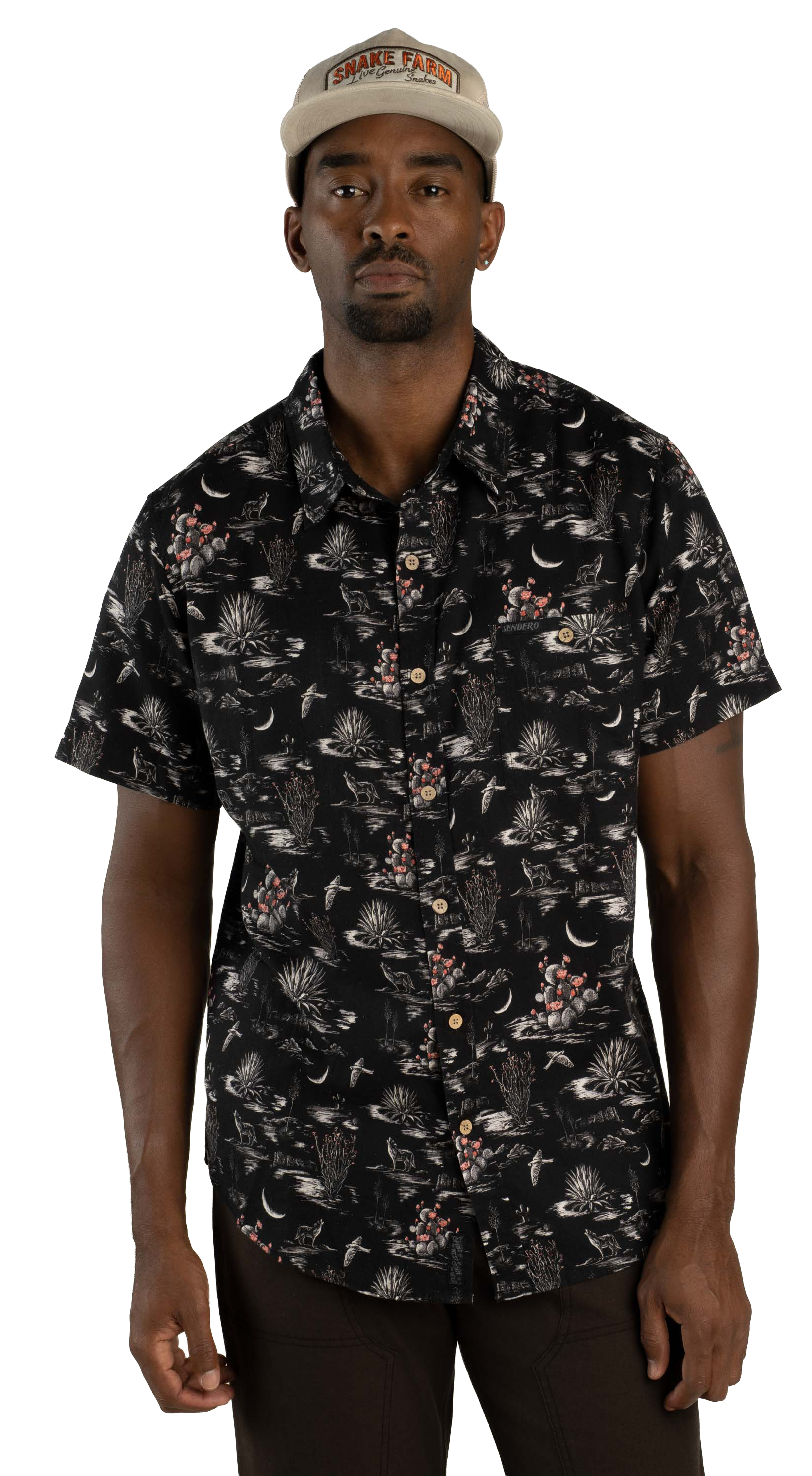 Image of Sendero City Slicker Button-Up Short-Sleeve Shirt - Nocturnal
