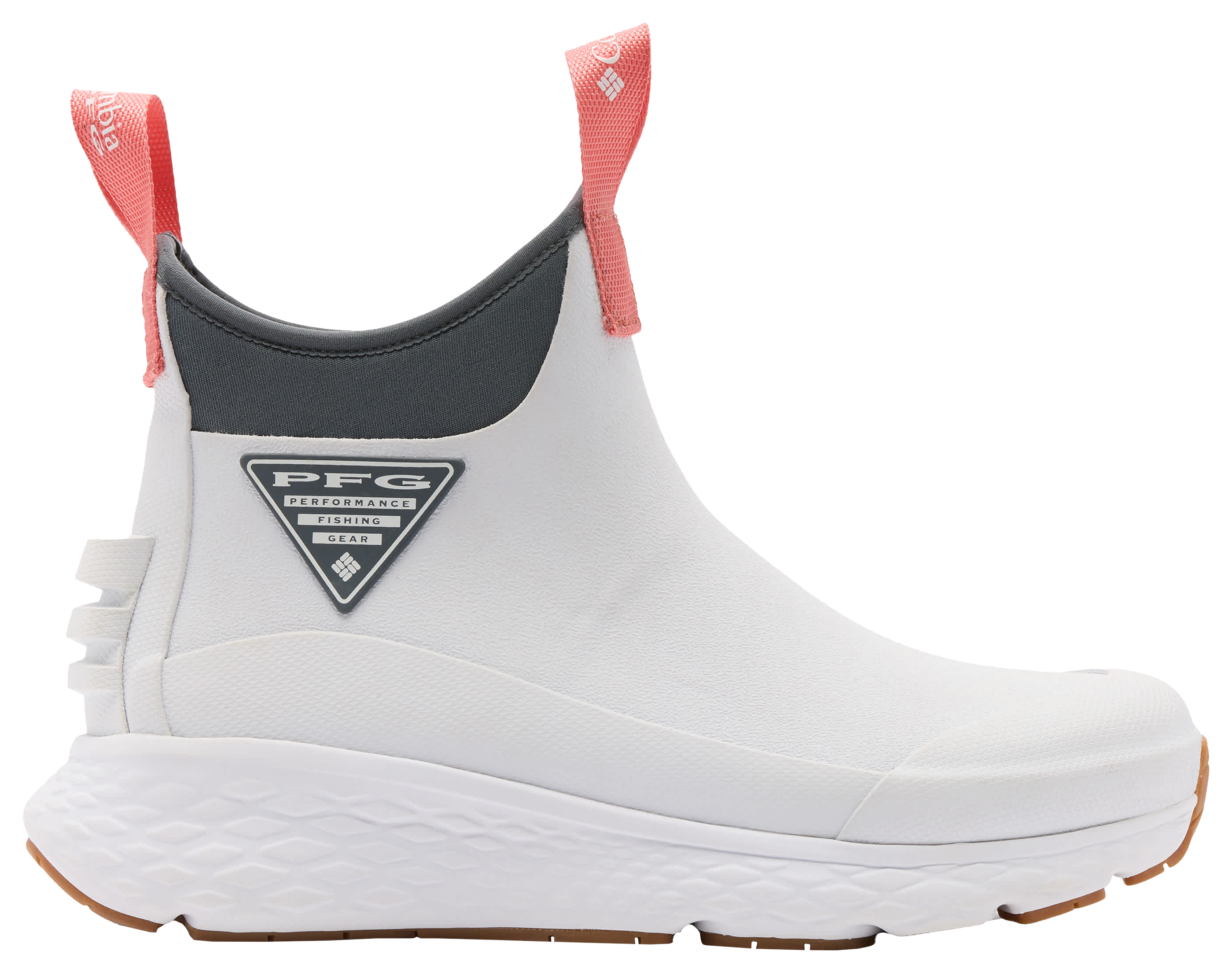 Image of Columbia PFG Dry Tortugas Deck Boots for Women - White/Melonade