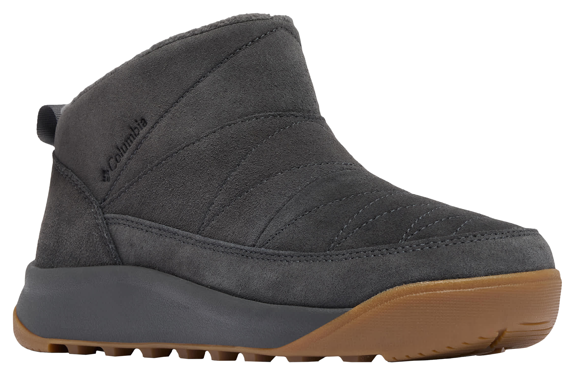 Image of Columbia Minx Xtra Shorty Suede Insulated Winter Boots for Women - Shark/Black - 5M
