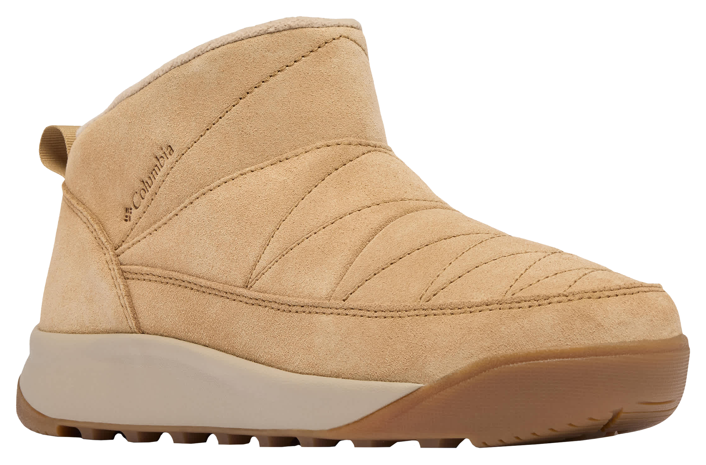 Image of Columbia Minx Xtra Shorty Suede Insulated Winter Boots for Women - Sahara/Sea Salt - 5.5M