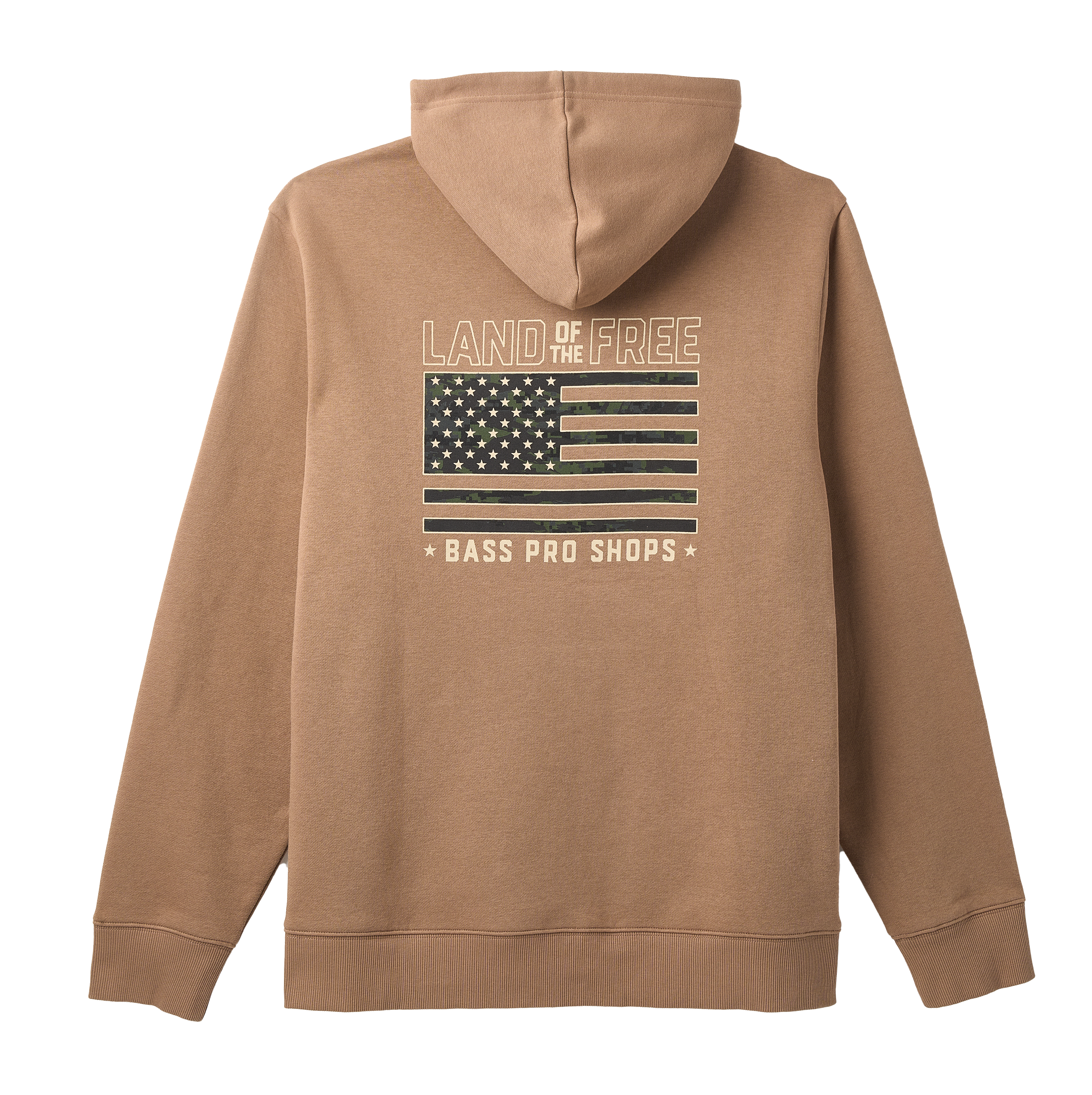 Image of Land Of The Free Flag Hoodie - Cocoa Creme