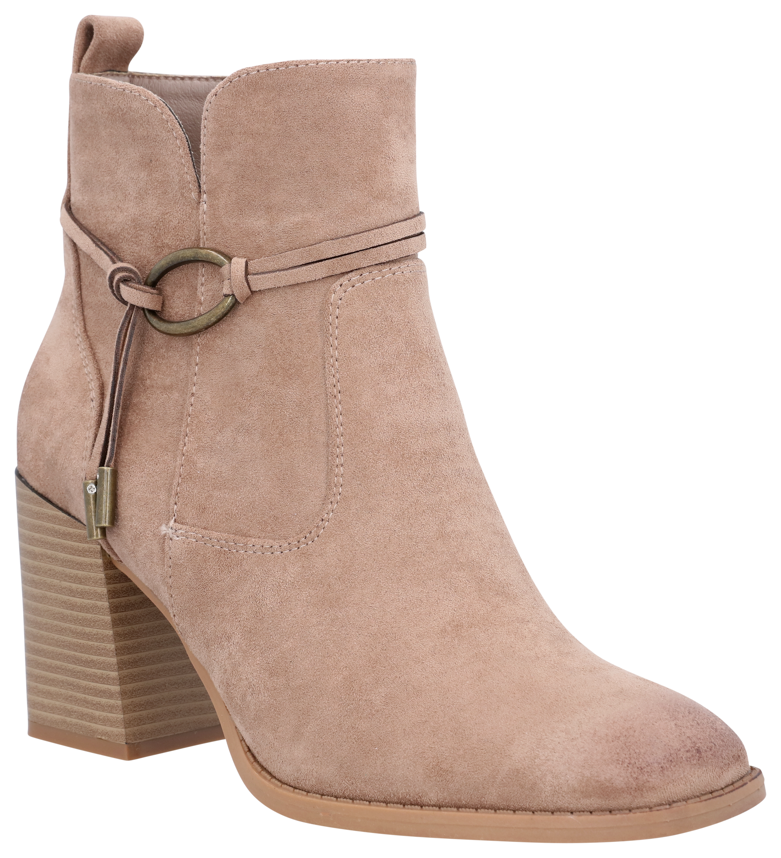 Image of Natural Reflections Abigail Side-Zip Boots - Taupe