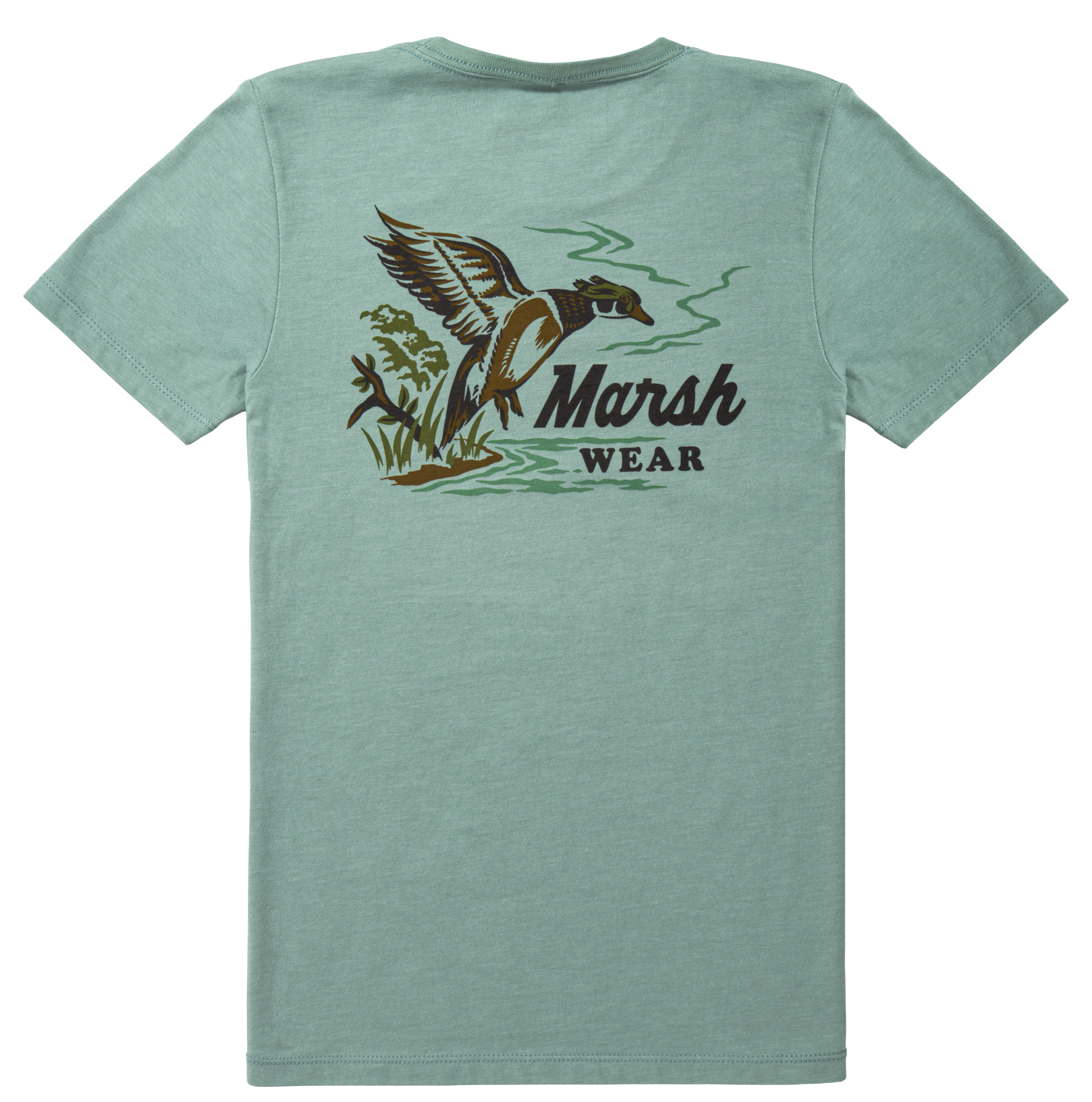 Marsh Wear Heritage Wood Duck Short-Sleeve T-Shirt for Kids - Agate Heather