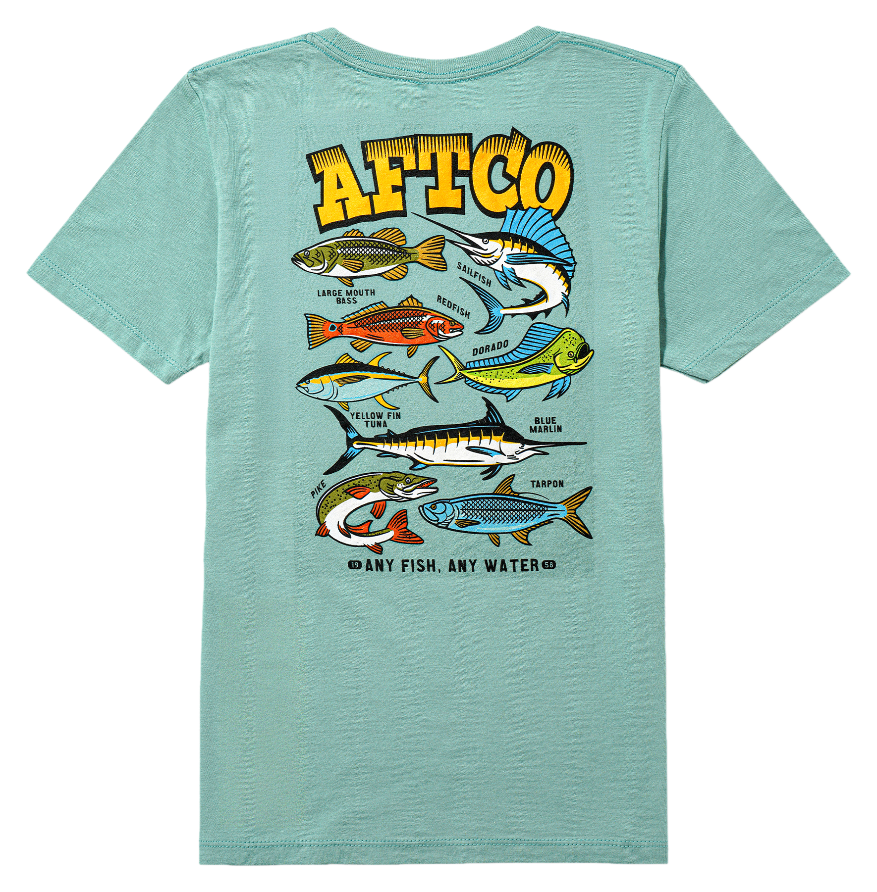 AFTCO AFTCO Bucket List Fishing Short-Sleeve T-Shirt for Kids - $24.00 at Bass Pro Shops