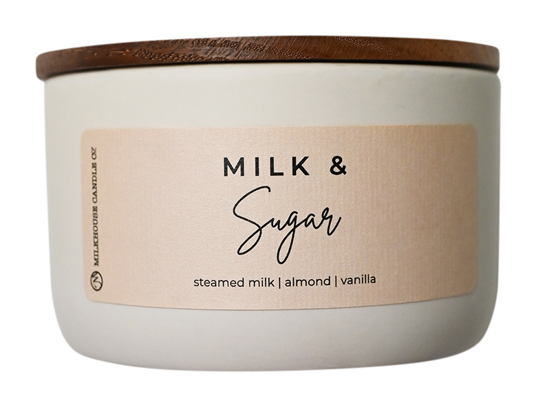 Image of Milkhouse Candles 10-oz. Ceramic Jar Soy Candle - Milk & Sugar