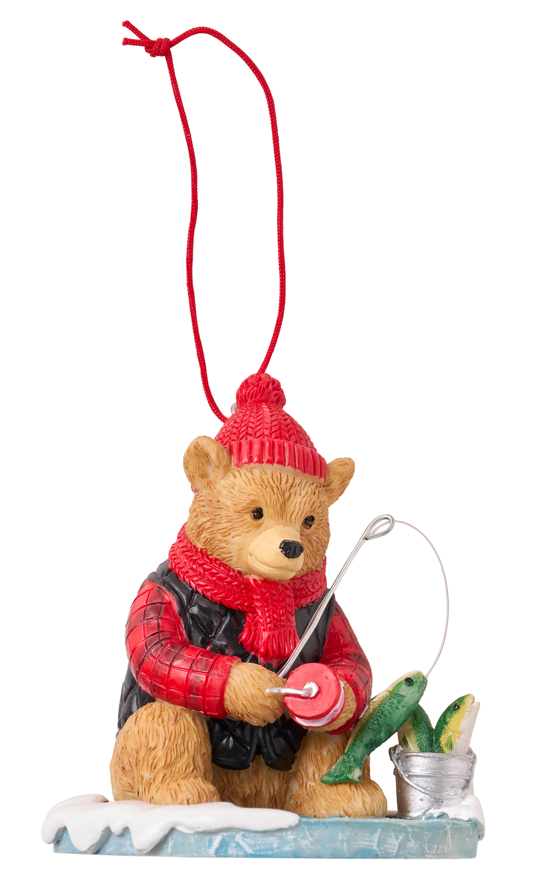 BASS PRO SHOPS Bear Ice Fishing Ornament