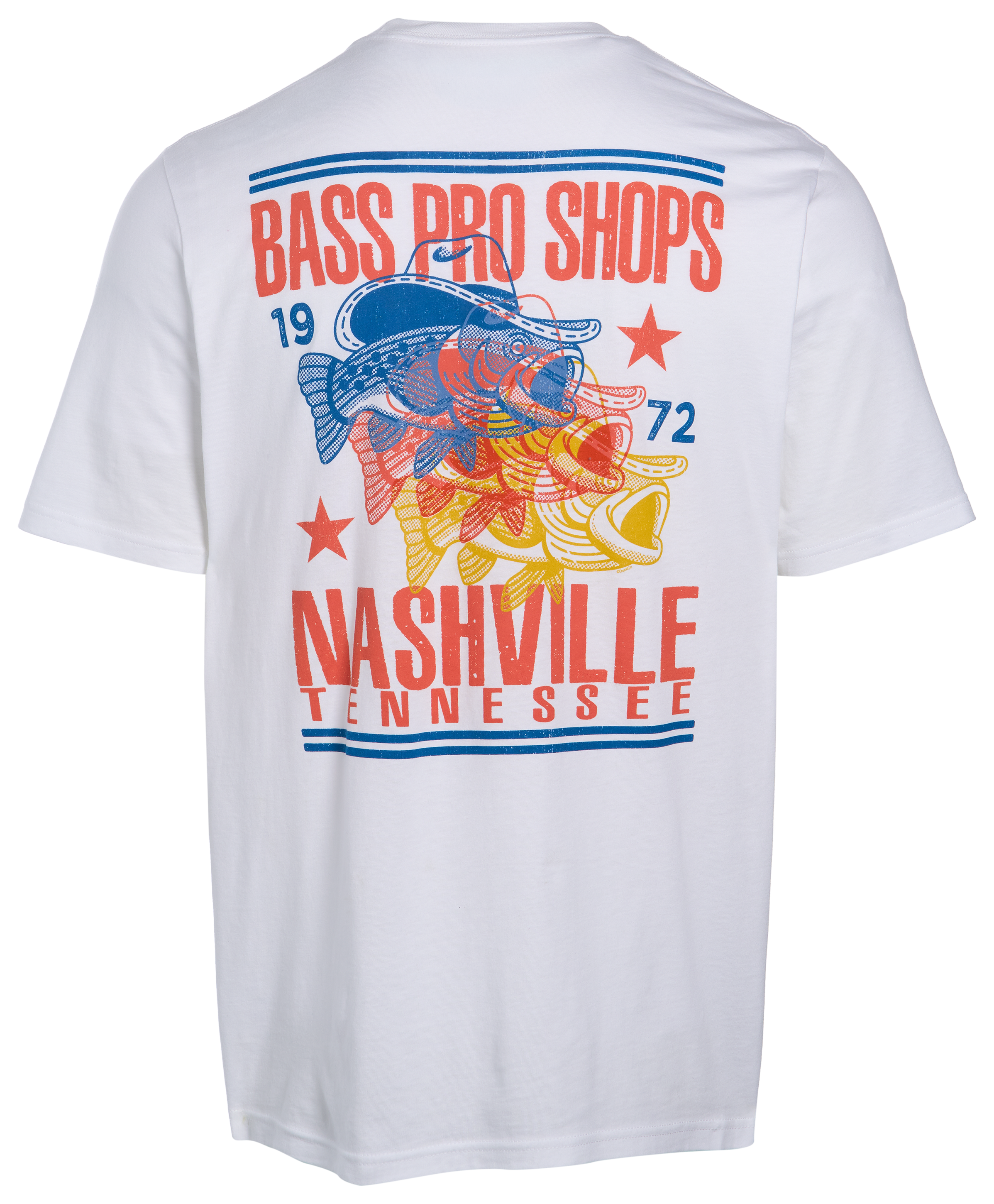 Image of Bass Pro Shops Nashville Fish Poster Short-Sleeve T-Shirt - White