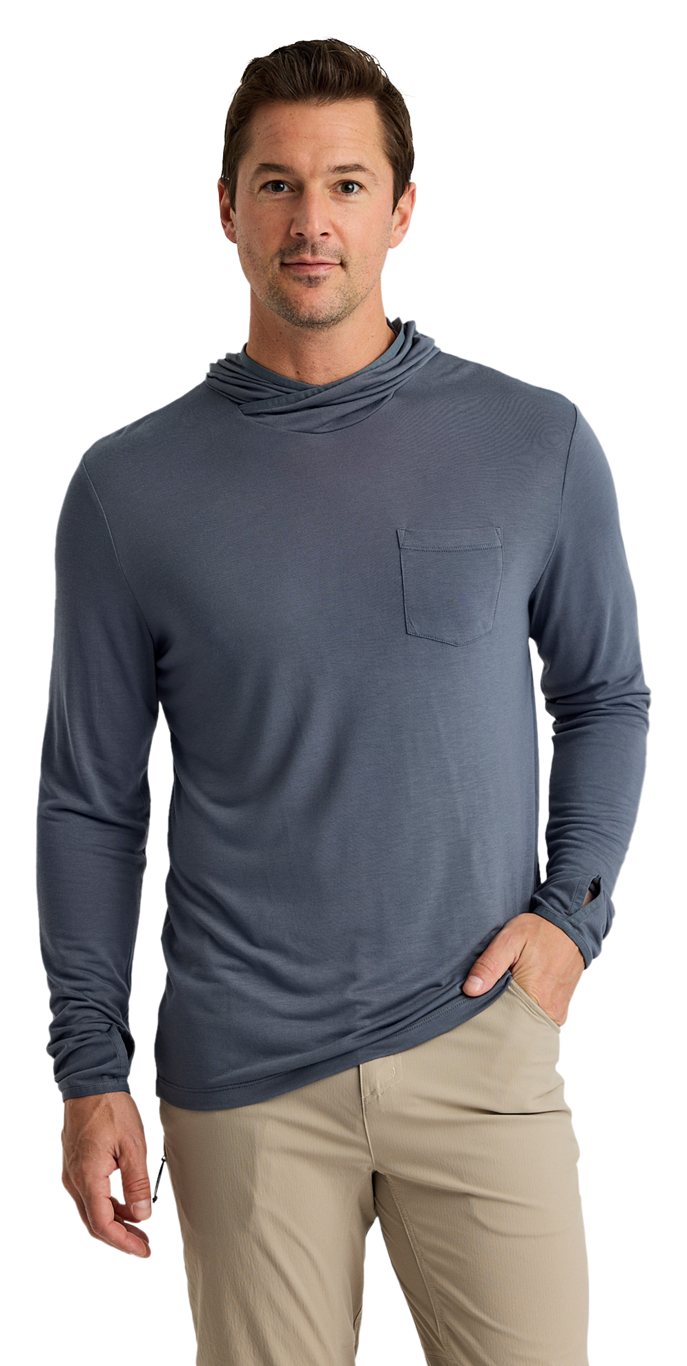 Image of Free Fly Bamboo Lightweight Hoodie - Storm Cloud