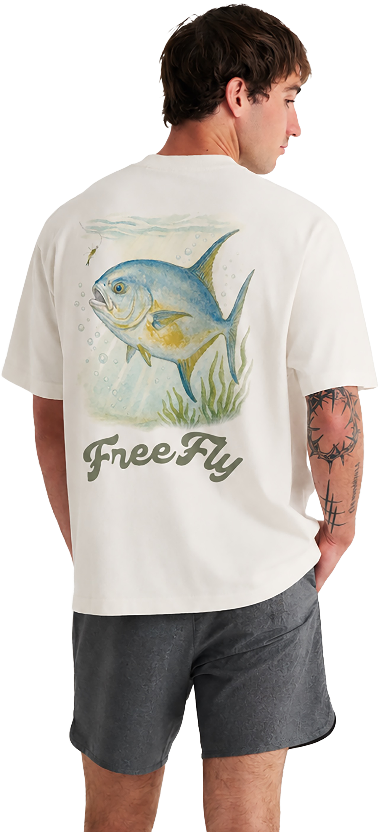 Image of Free Fly Rough Back Short-Sleeve T-Shirt - Bone