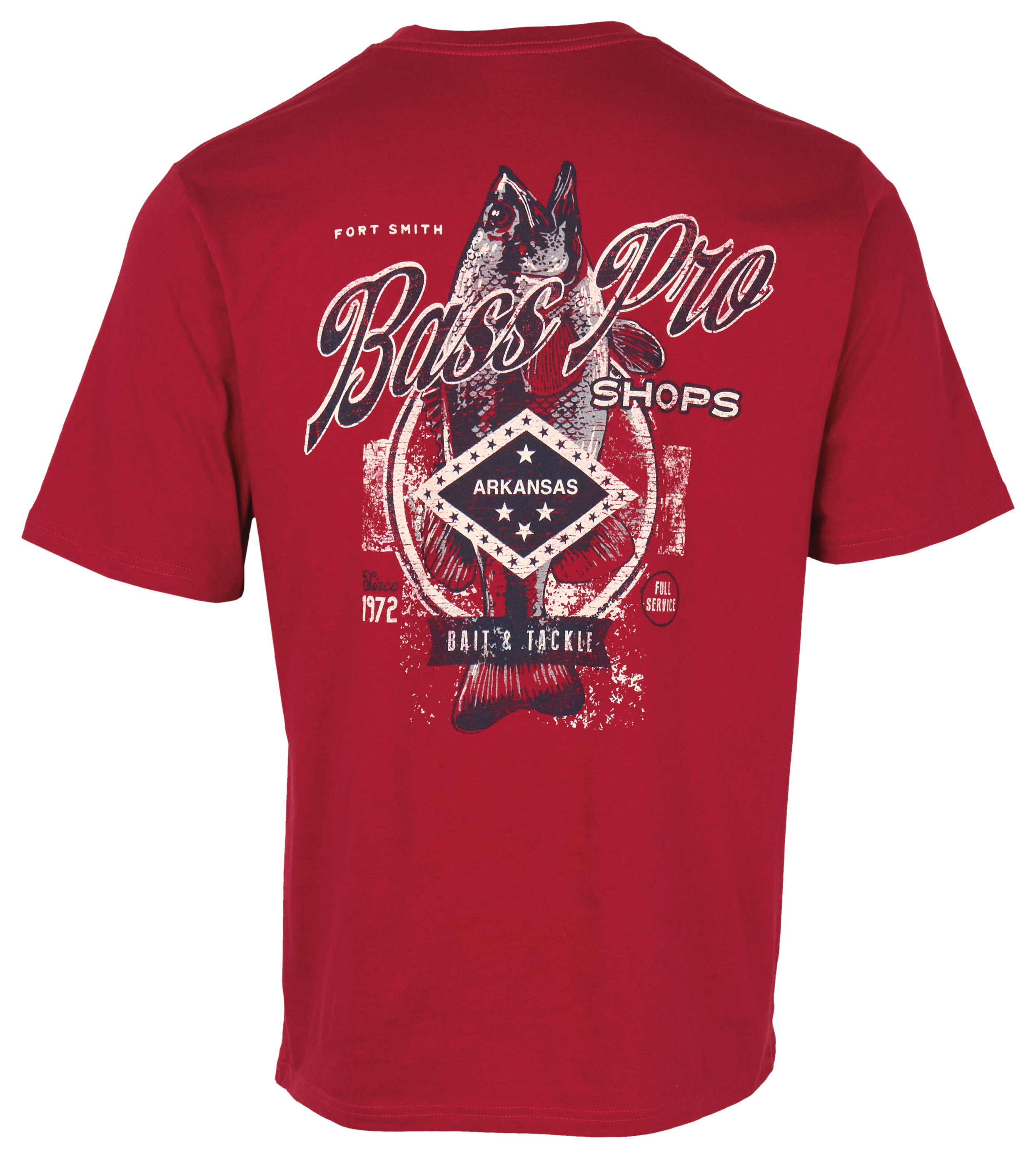 Image of Bass Pro Shops Fort Smith AR Bait and Tackle Short-Sleeve T-Shirt - Red