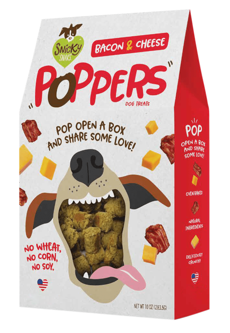 Image of Snicky Snacks Bacon and Cheese Poppers Dog Treats