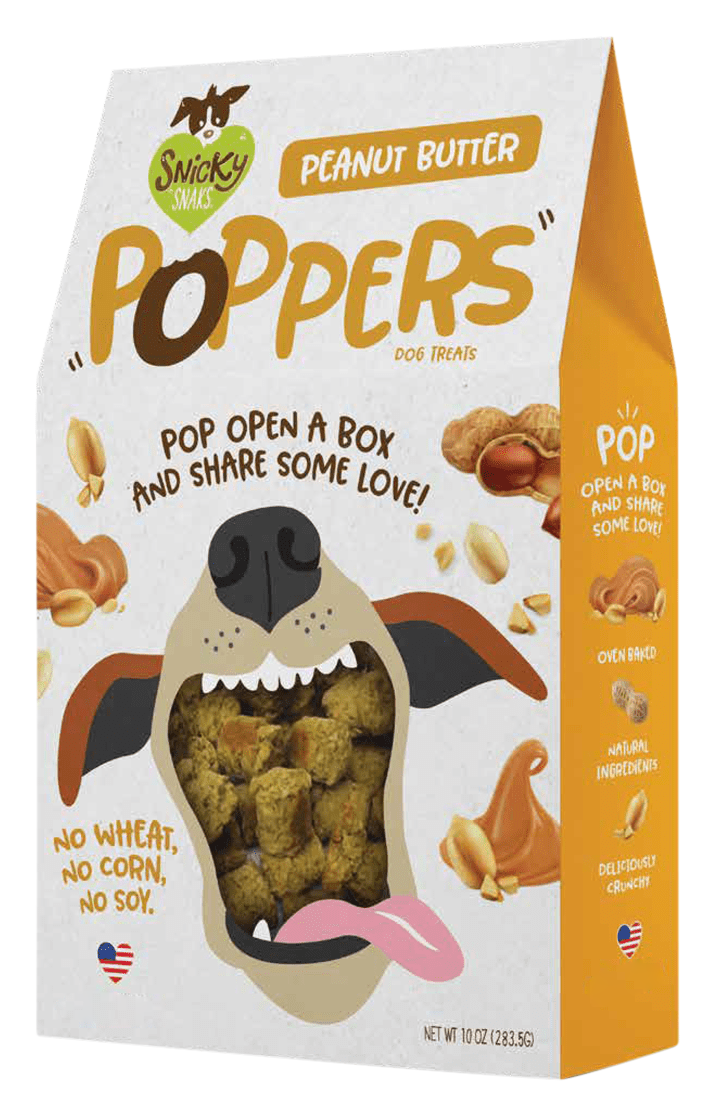 Image of Snicky Snacks Peanut Butter Poppers Dog Treats