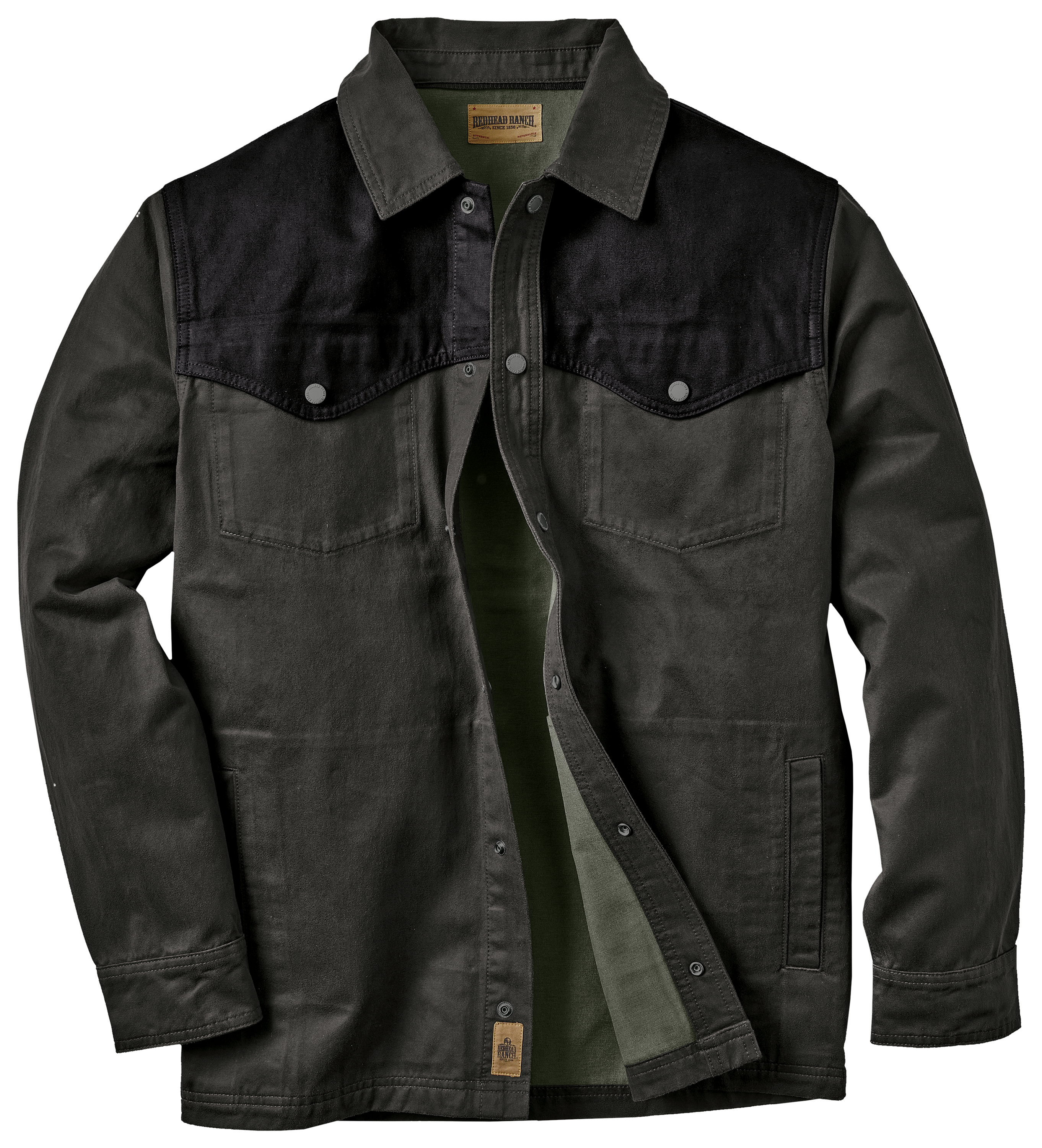 Image of RedHead Ranch Willowbrook Western Yoke Shirt Jacket - Raven/Black