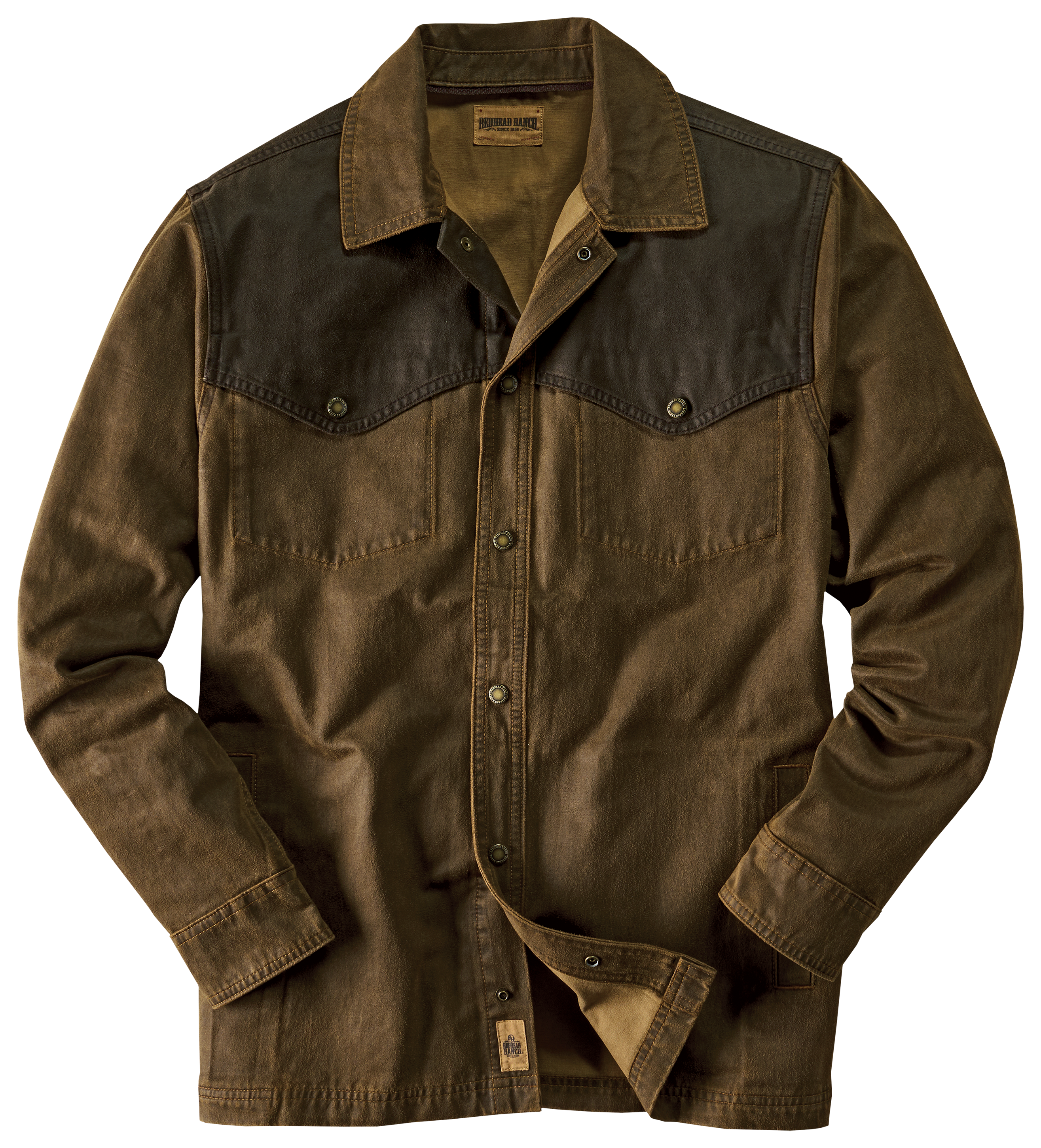 Image of RedHead Ranch Willowbrook Western Yoke Shirt Jacket - Monks Robe/Java