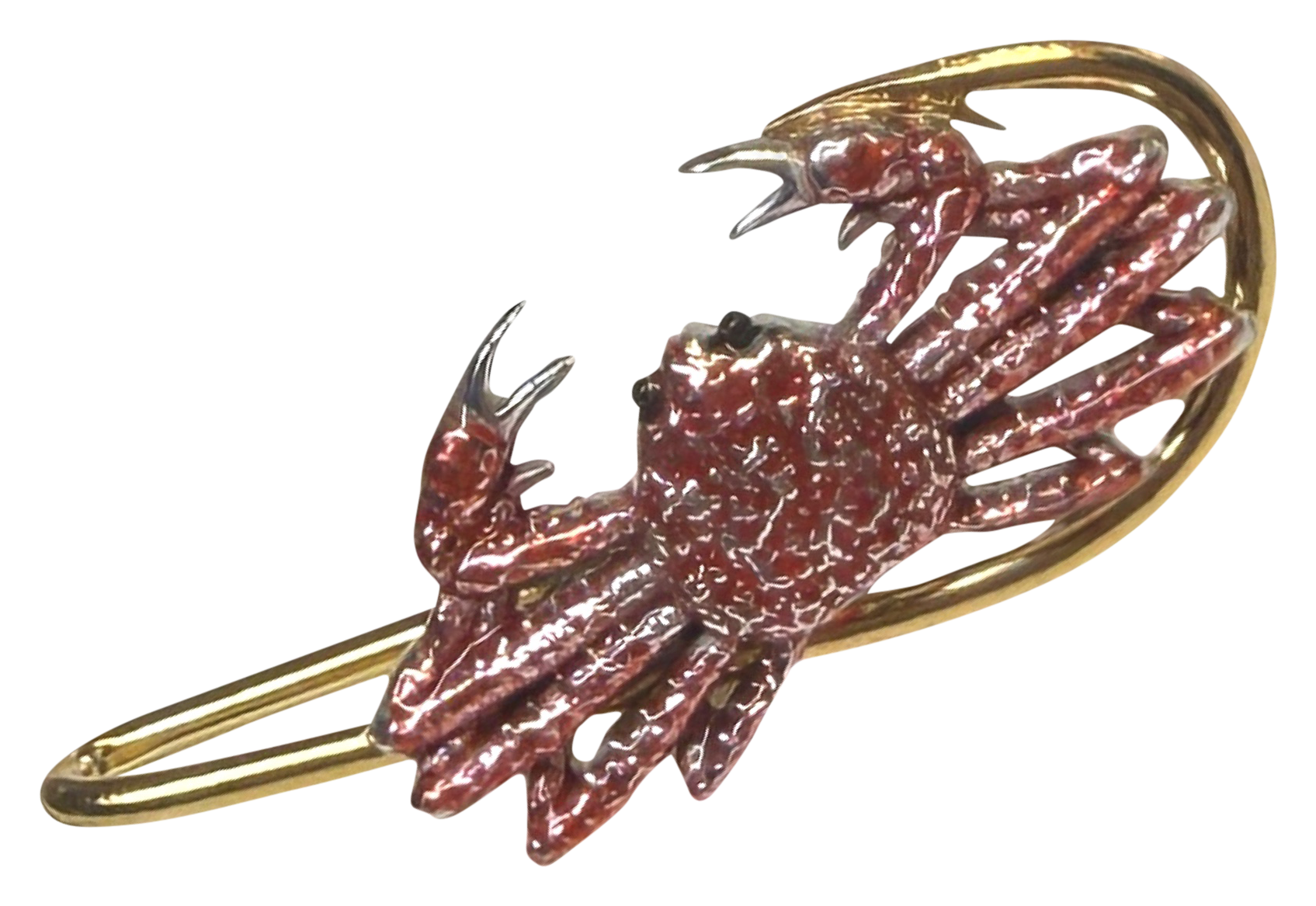 Image of Hookits King Crab Fishing Hook Hat Pin Clip