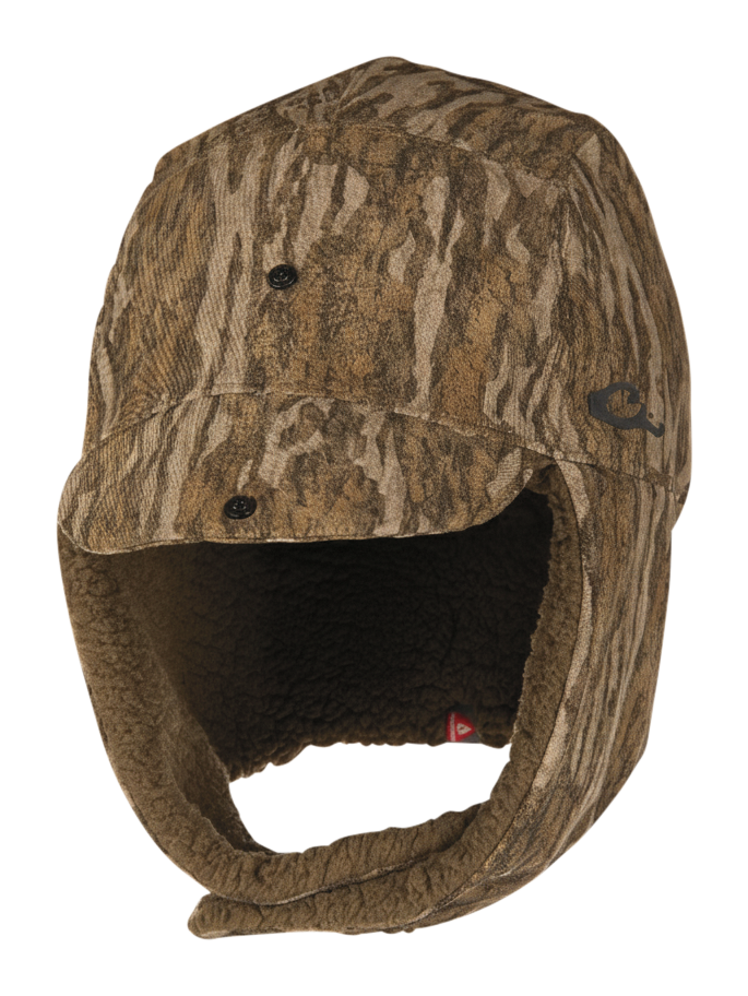 Image of Drake Waterfowl LST BMF Bomber Hat with Primaloft - Mossy Oak Bottomland