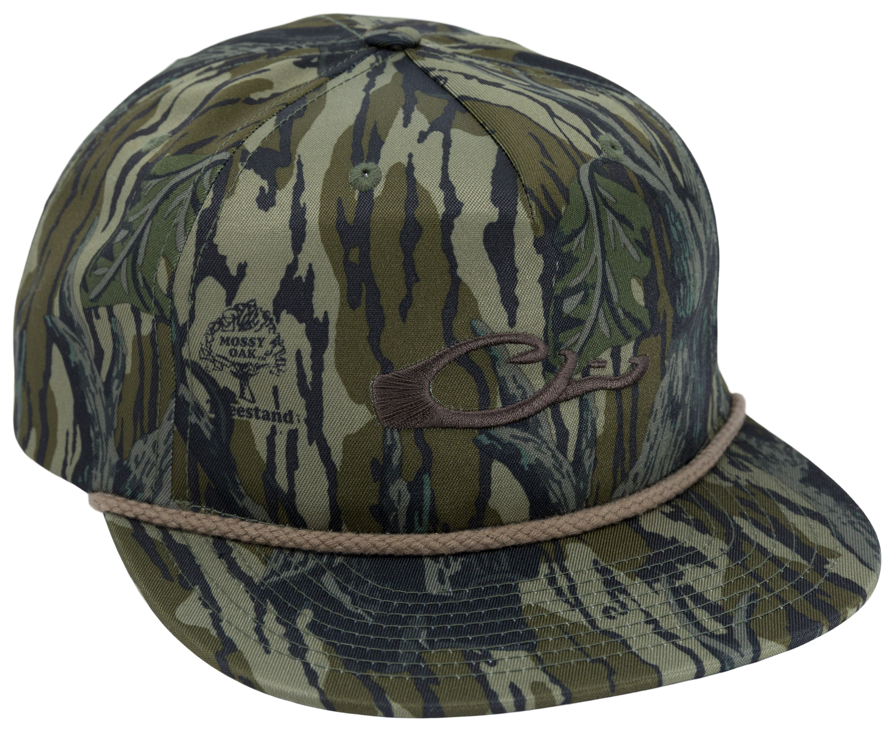 Image of Drake Waterfowl 256XE Flat-Bill Rope Cap - Mossy Oak Original Treestand