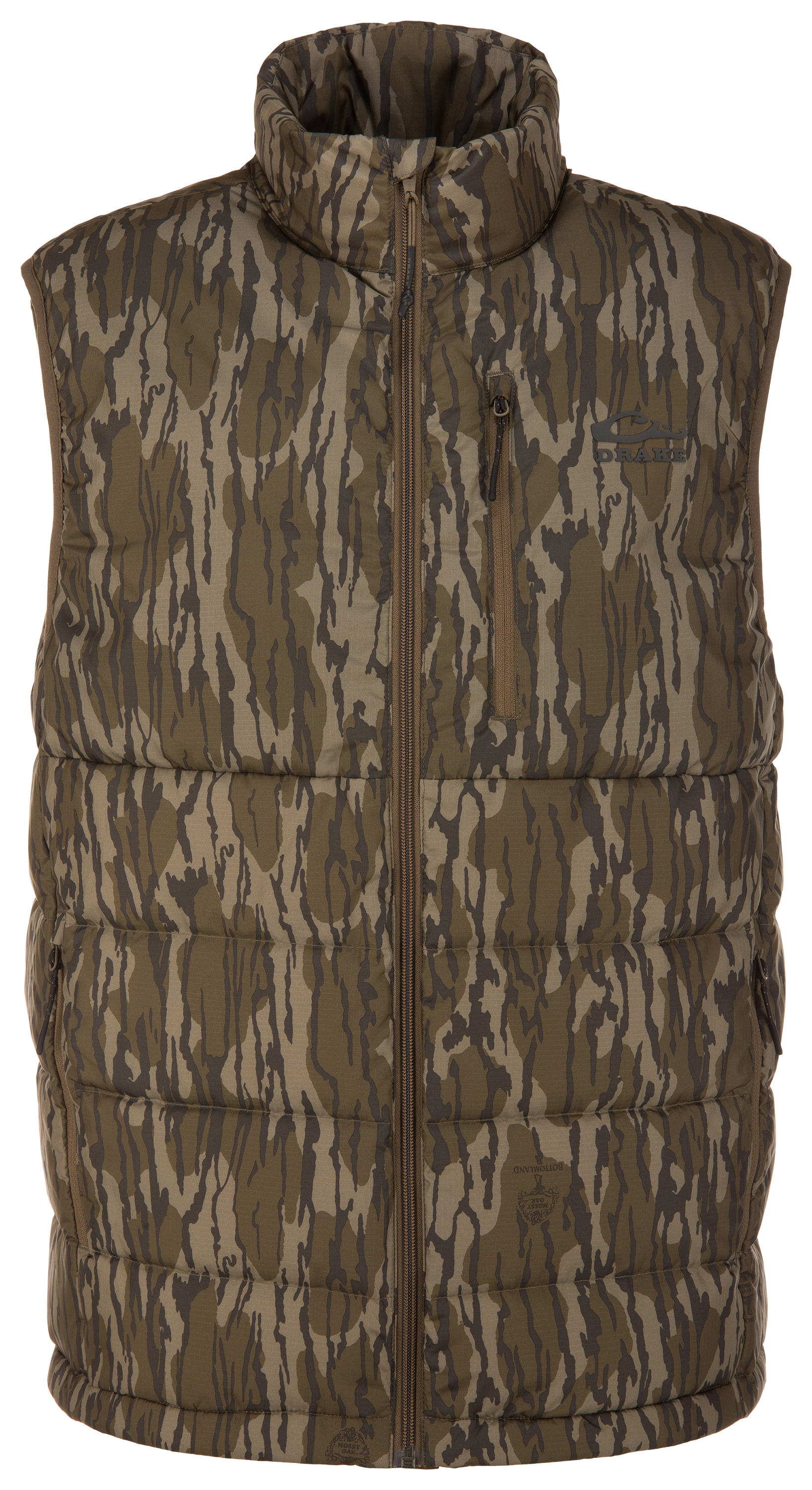Image of Drake Waterfowl BMF Down Vest - Mossy Oak Bottomland