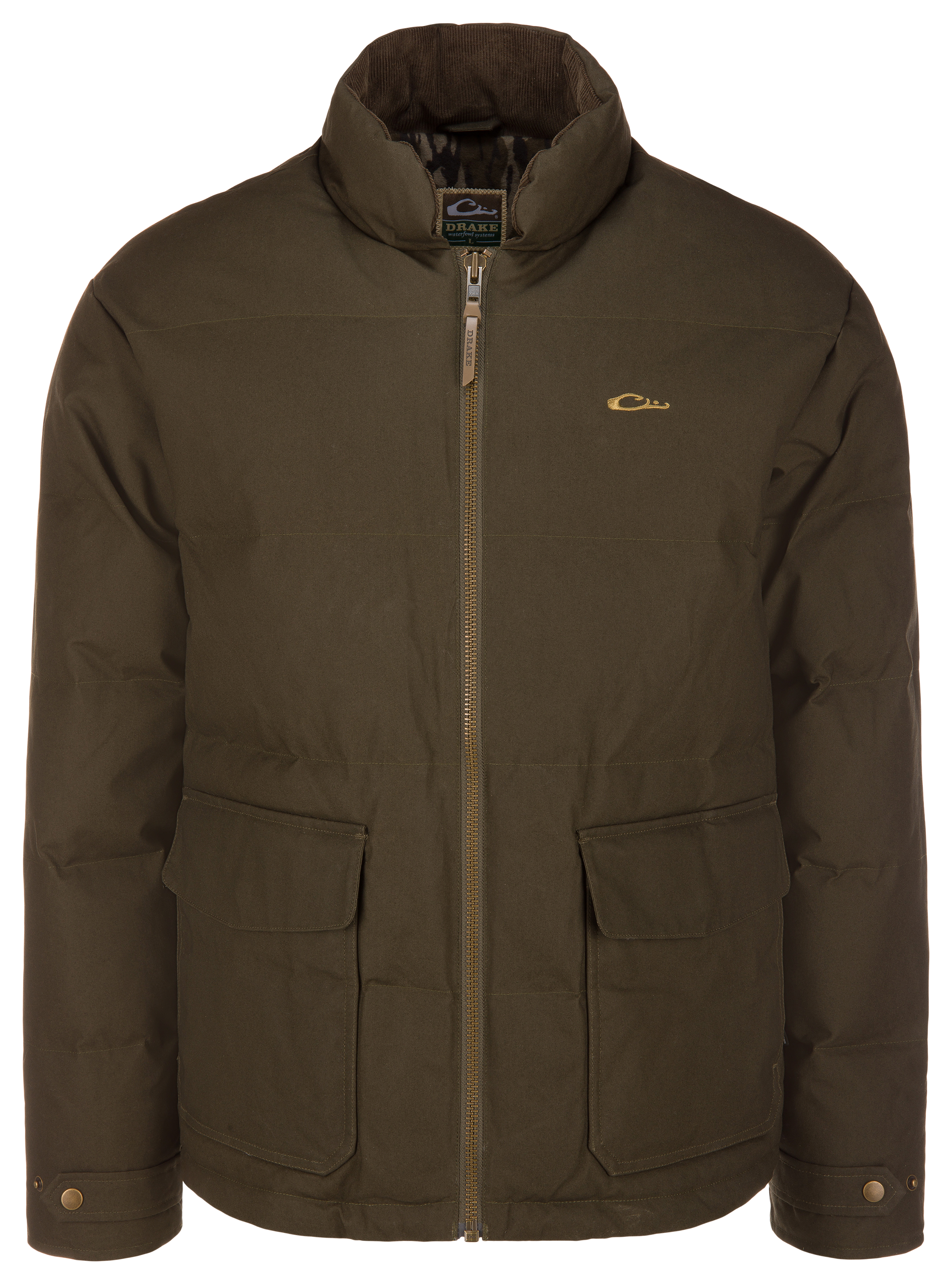 Drake Waterfowl Drake Waterfowl LST Featherless Down Dry Waxed Cotton Jacket - Olive - $299.99 at Bass Pro Shops