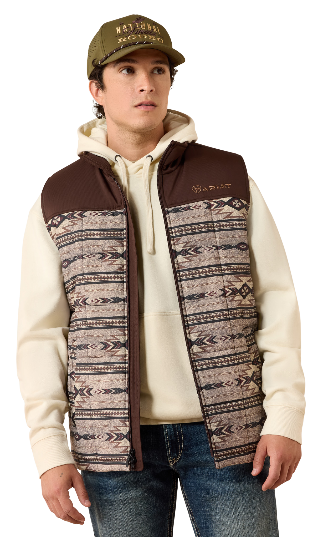 Image of Ariat Colorblock Crius Insulated Vest - Tonal Southwest