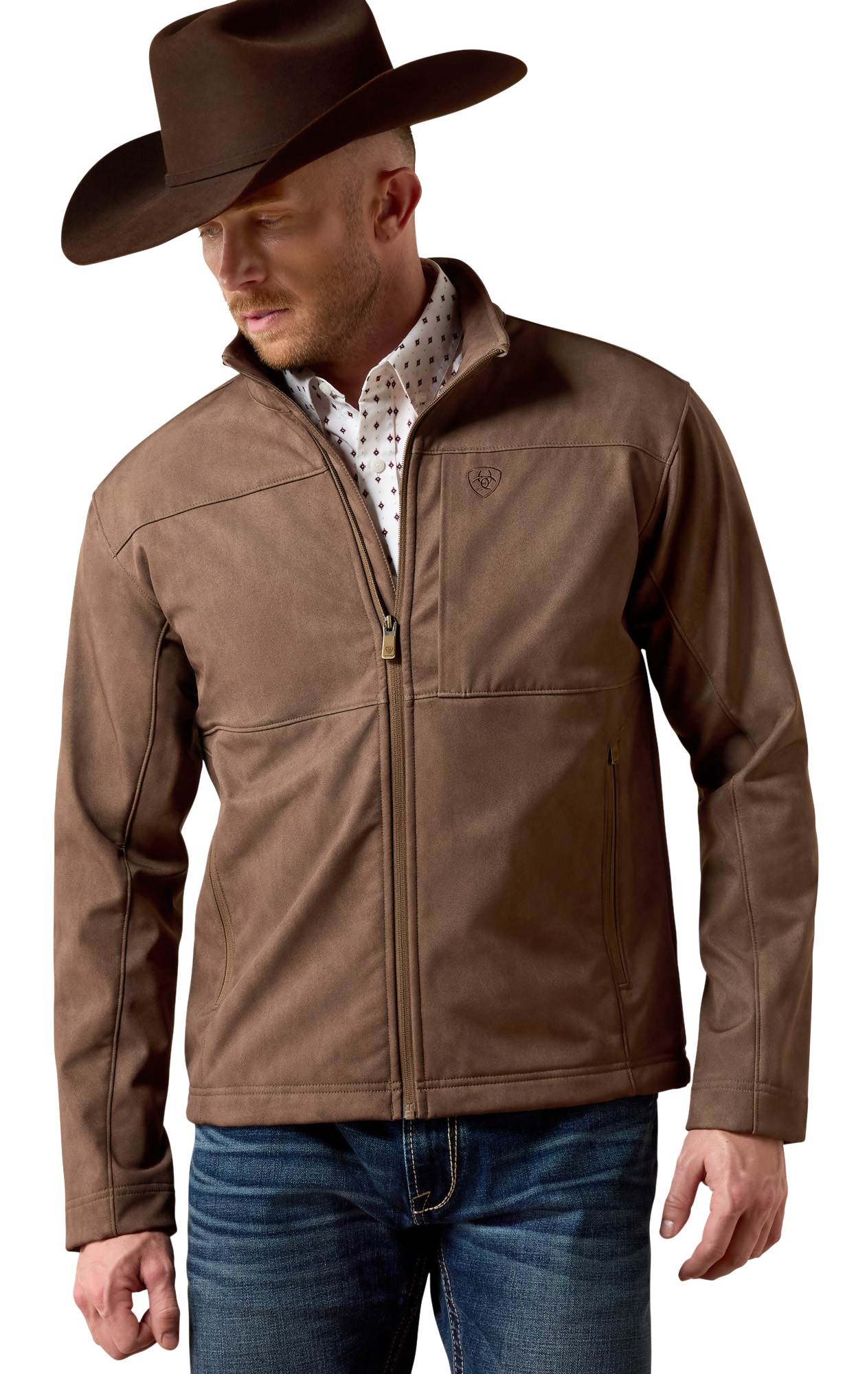 Image of Ariat Vernon Softshell Jacket - Wren Faux Leather