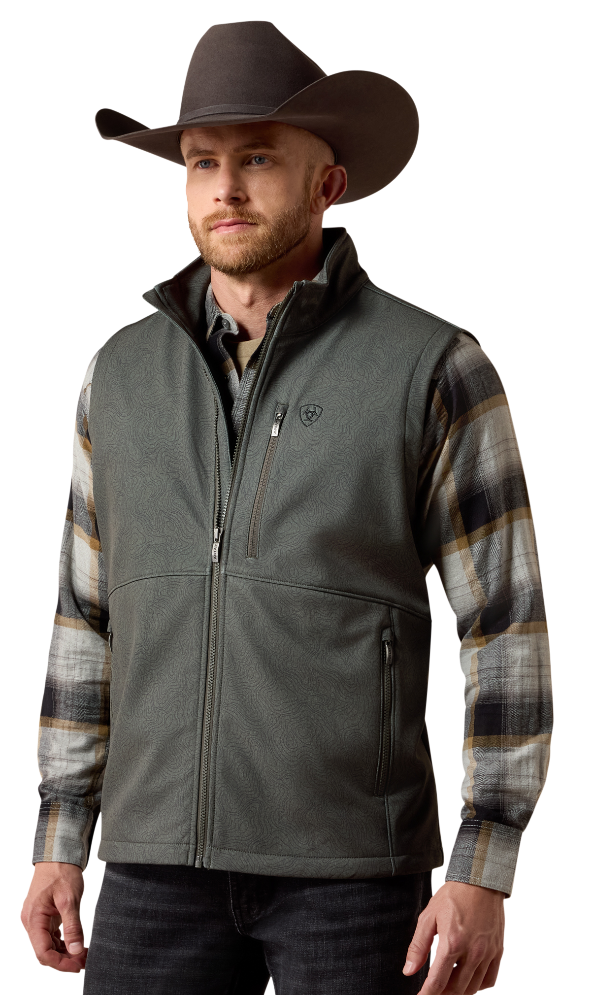 Image of Ariat Logo Softshell Vest - Beluga