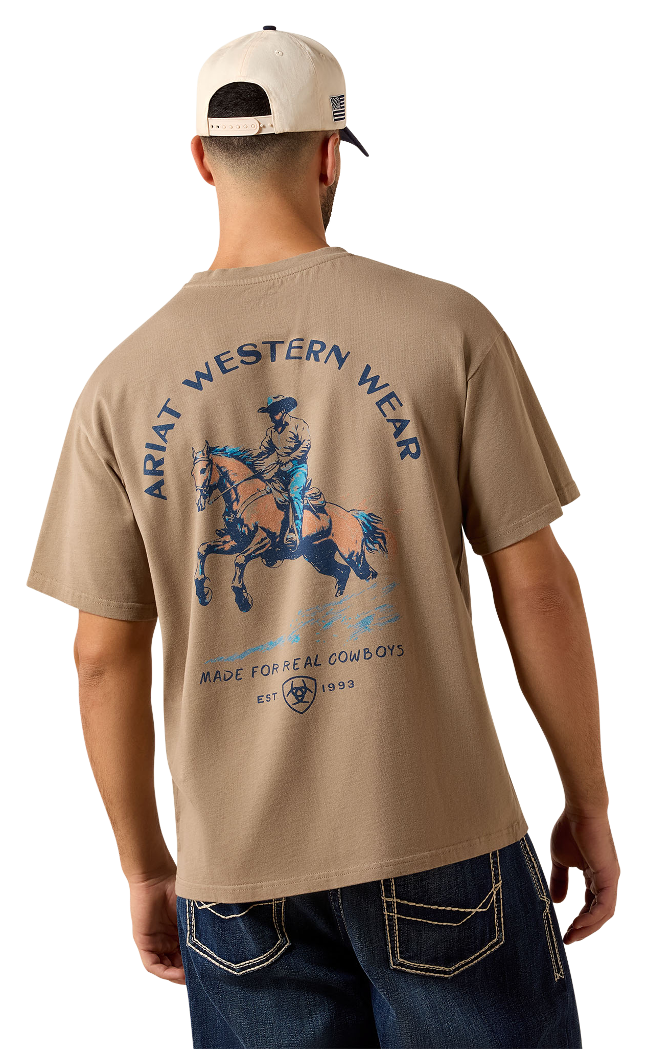 Ariat Real Cowboy Boxy Short-Sleeve T-Shirt - Desert Taupe