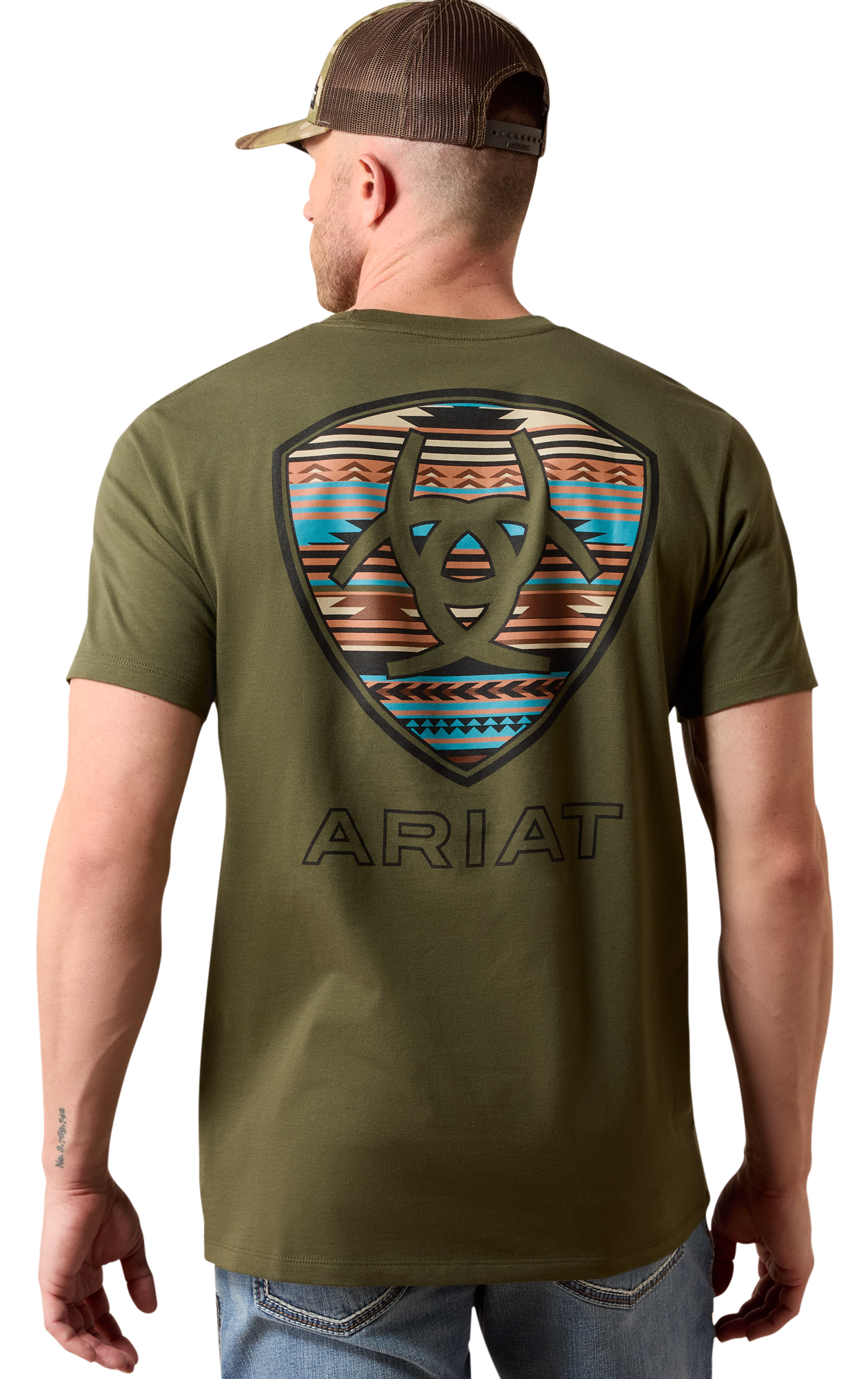 Image of Ariat Rust Serape Shield Short-Sleeve T-Shirt - Grape Leaf