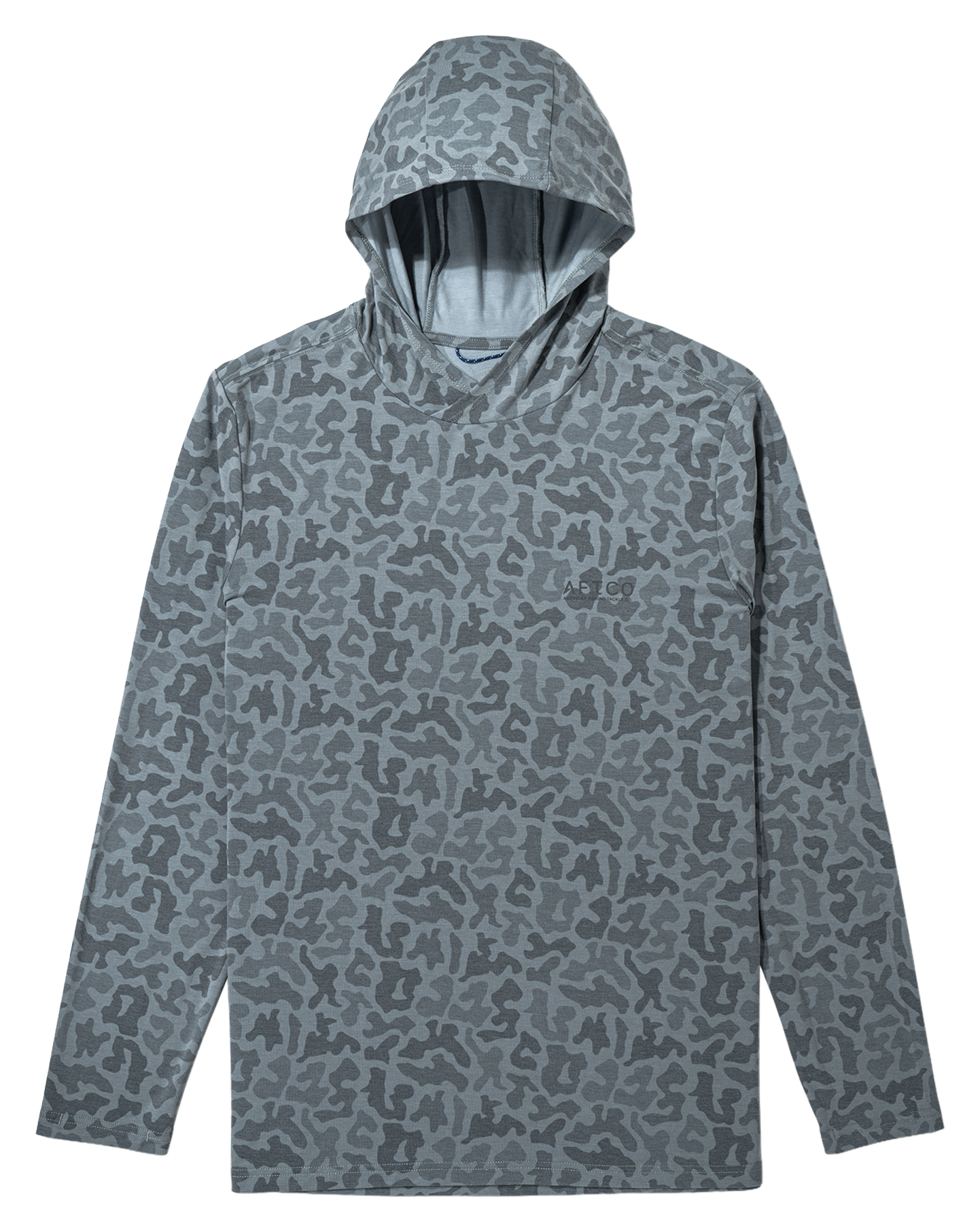 Image of AFTCO Ocean Bound Hooded Long-Sleeve Performance Shirt - Gray Grouper Camo